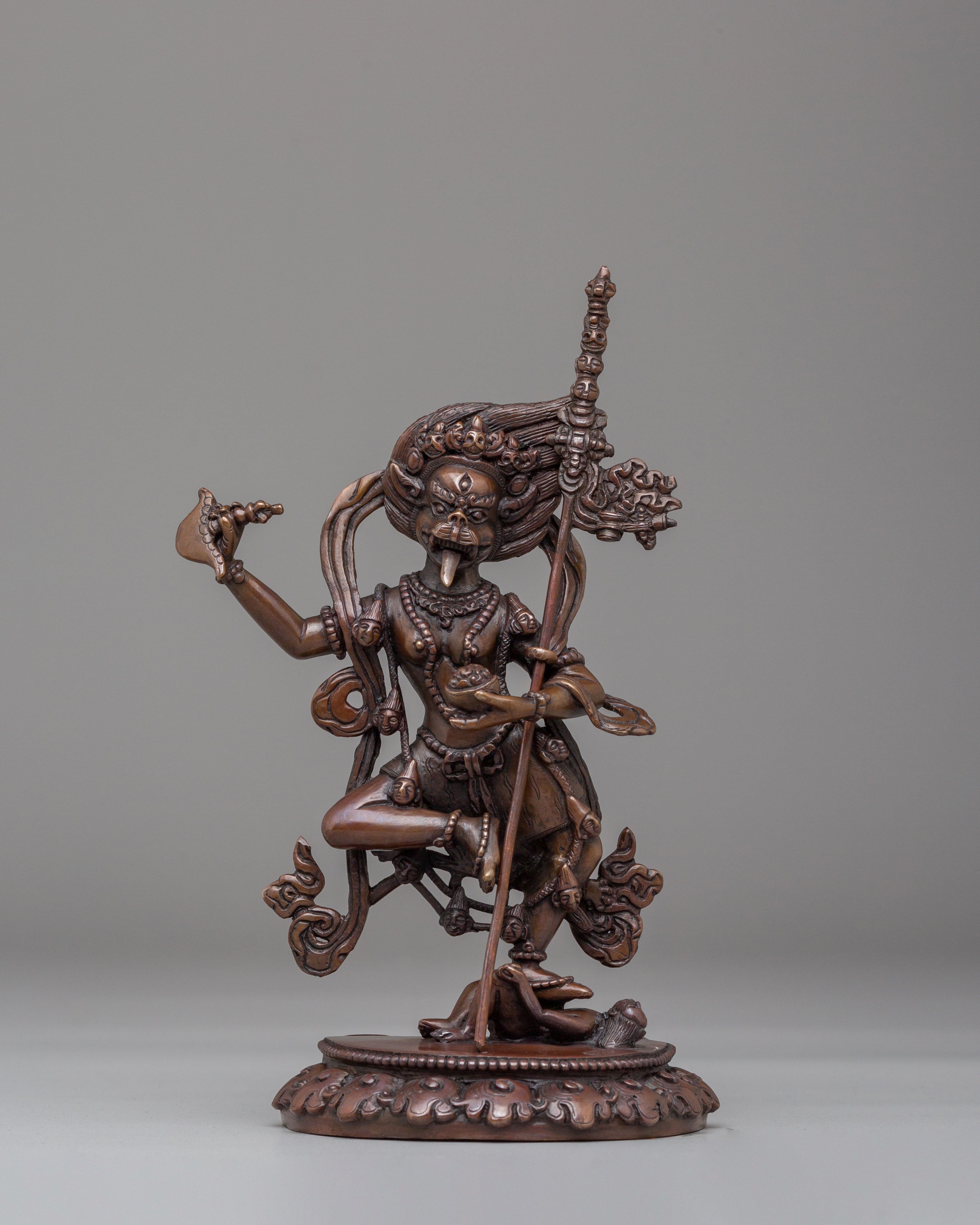 Buddhist Simhamukha Handcrafted Statue | Tibetan Lion-Faced Dakini Statue