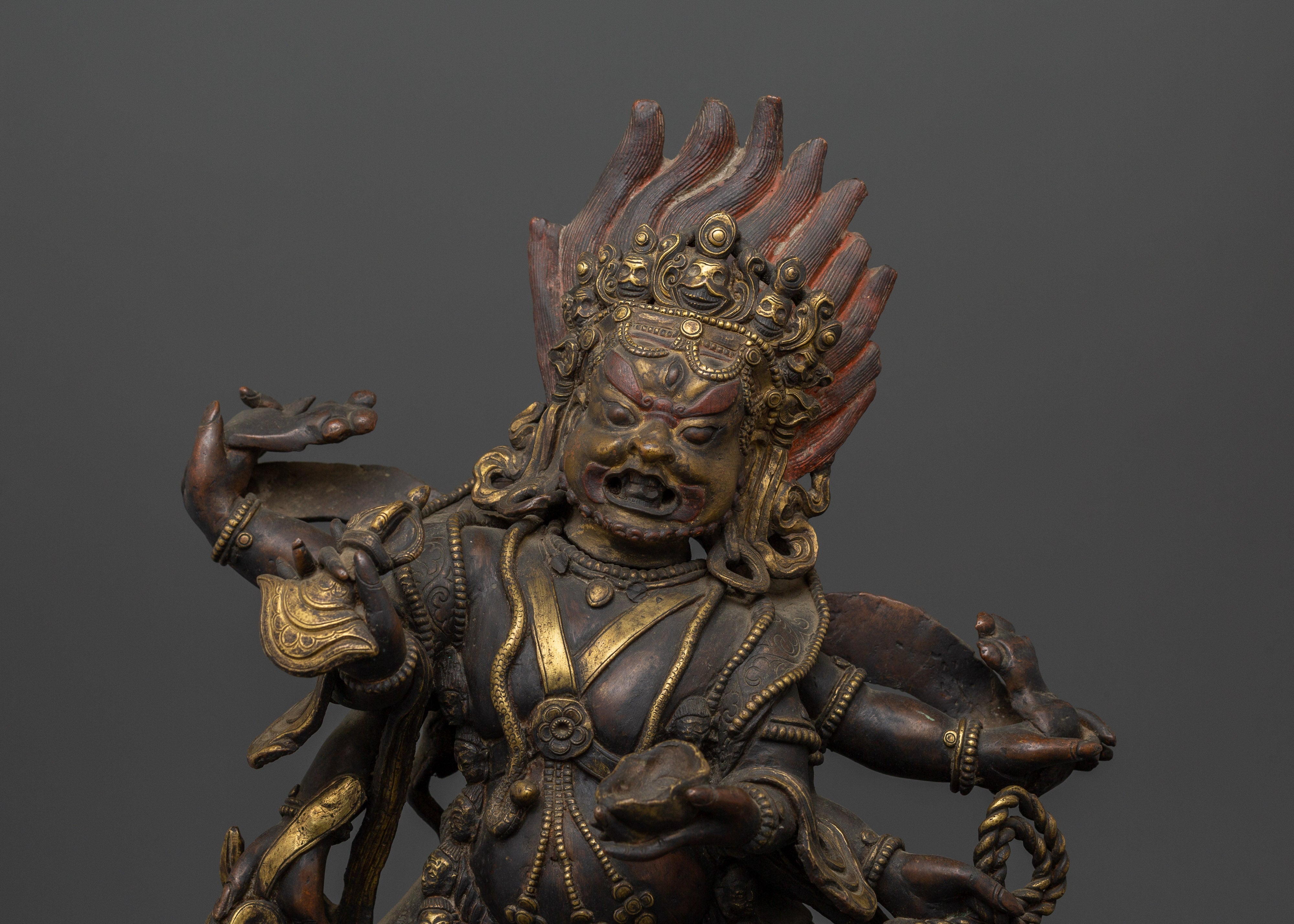Copper Mahakala Statue | Buddhist Protector Deity