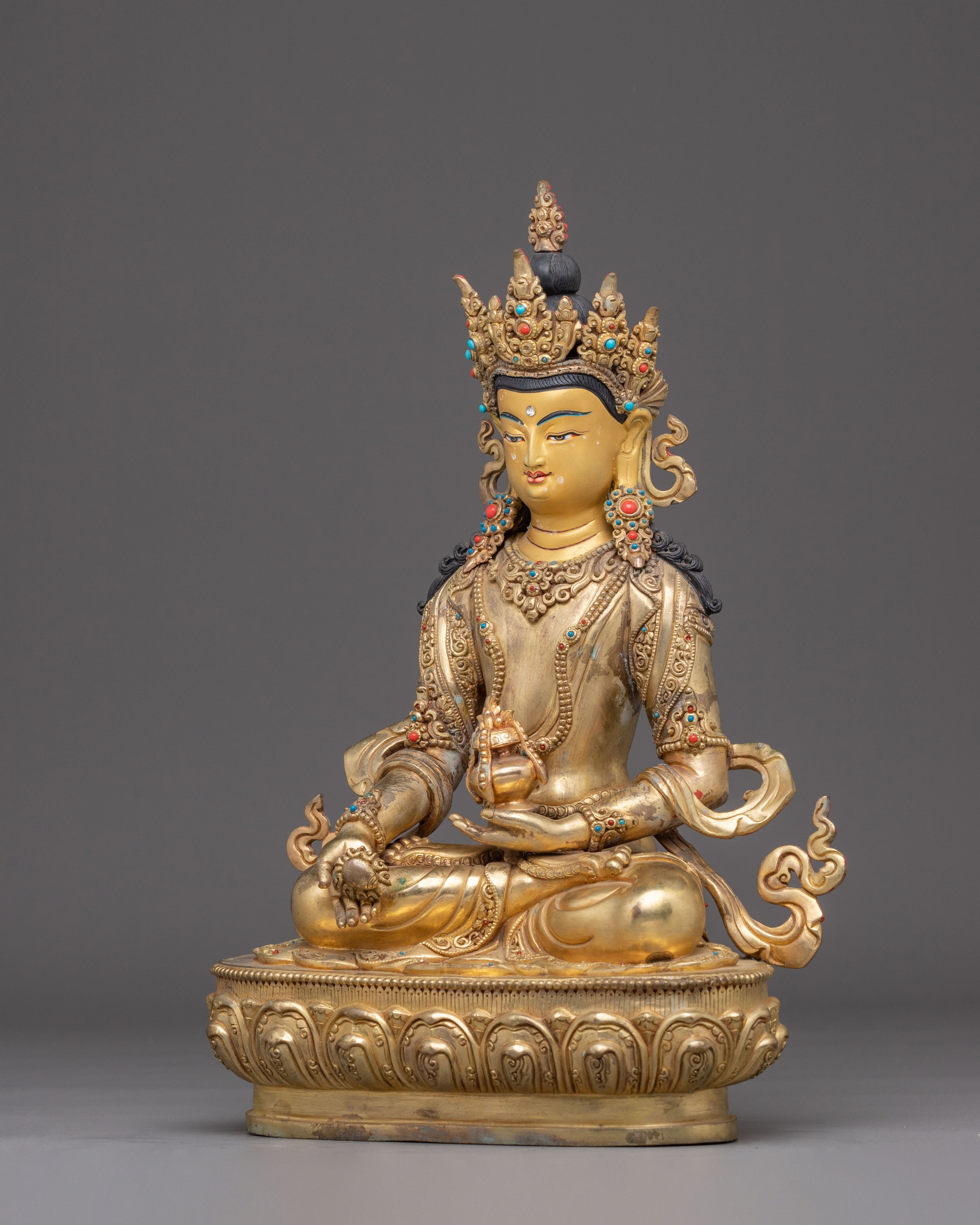 Compassionate Akasagarbha Bodhisattva Statue | Tibetan Deity Representing Wisdom