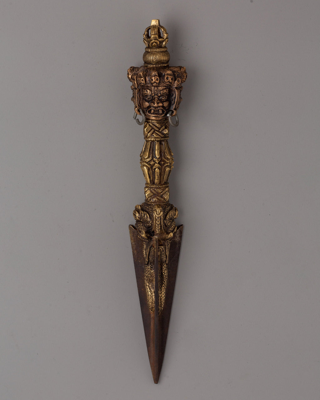 Tibet Ritual Dagger Handcrafted Iron Phurba Ritual Dagger | Sacred Tibetan Ritual Artifact