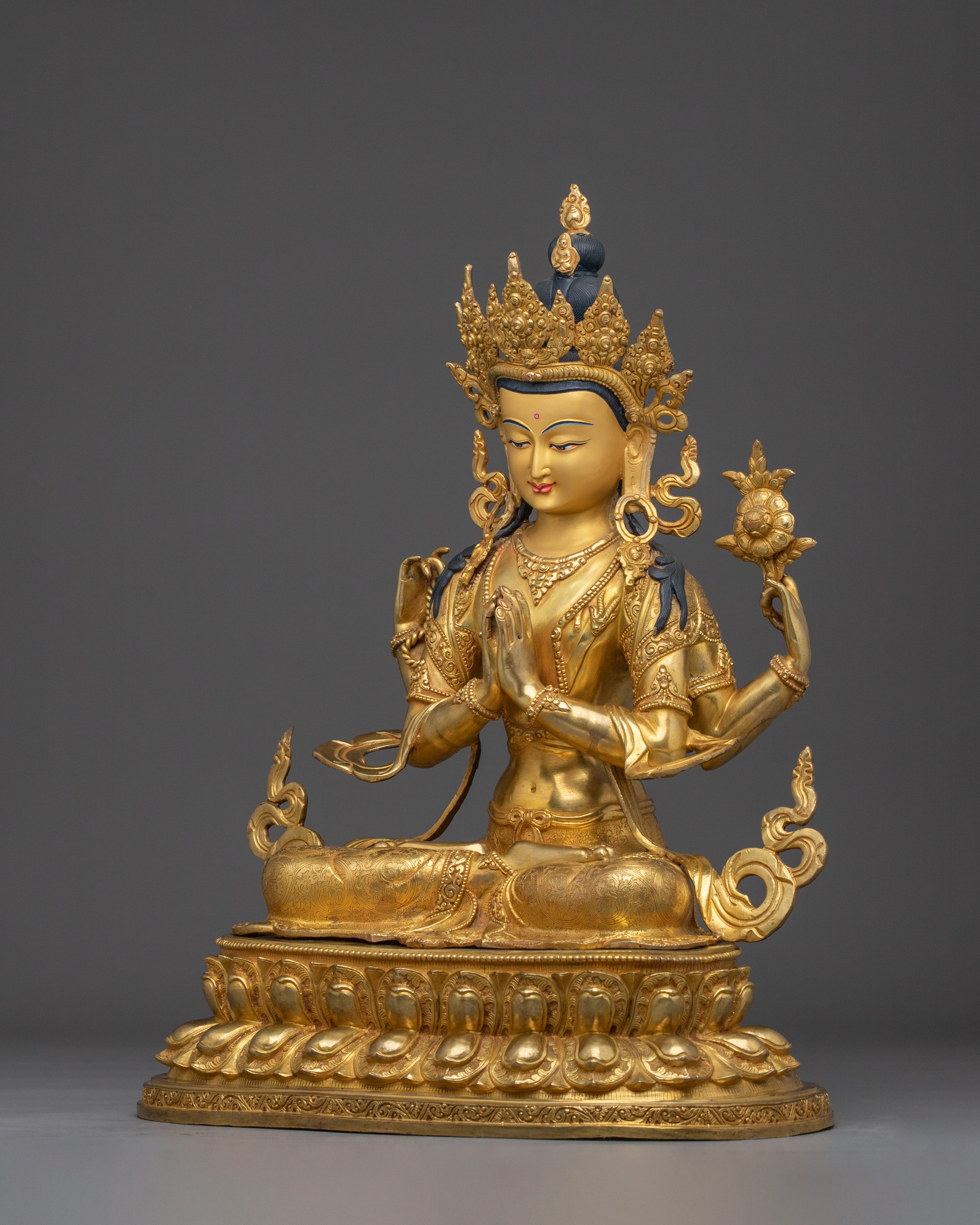 Handmade Tibetan Chenrezig | Avalokiteshvara Statue