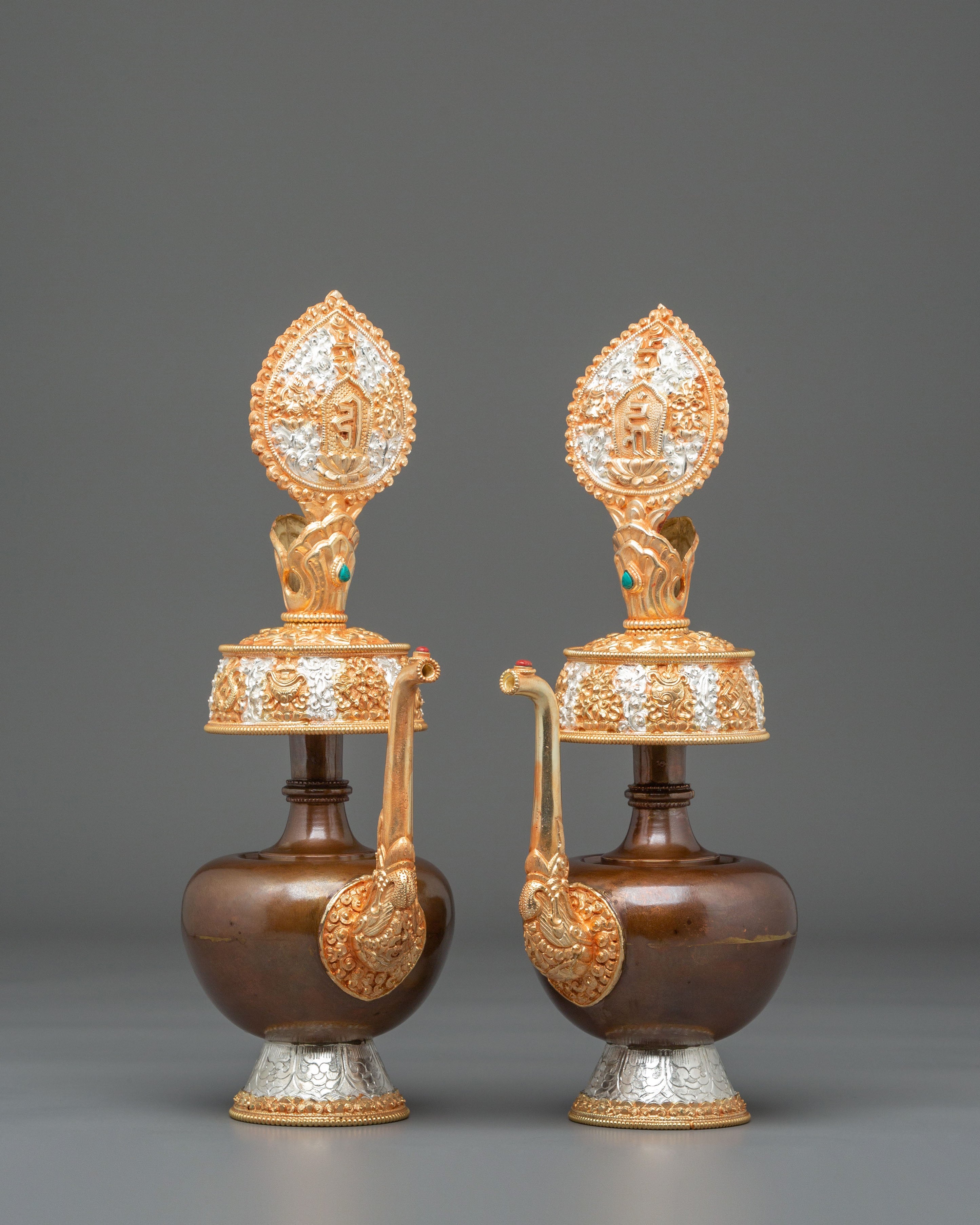 Tibetan Ceremonial Bhumba Set | Buddhist Ritual Offering Vessel