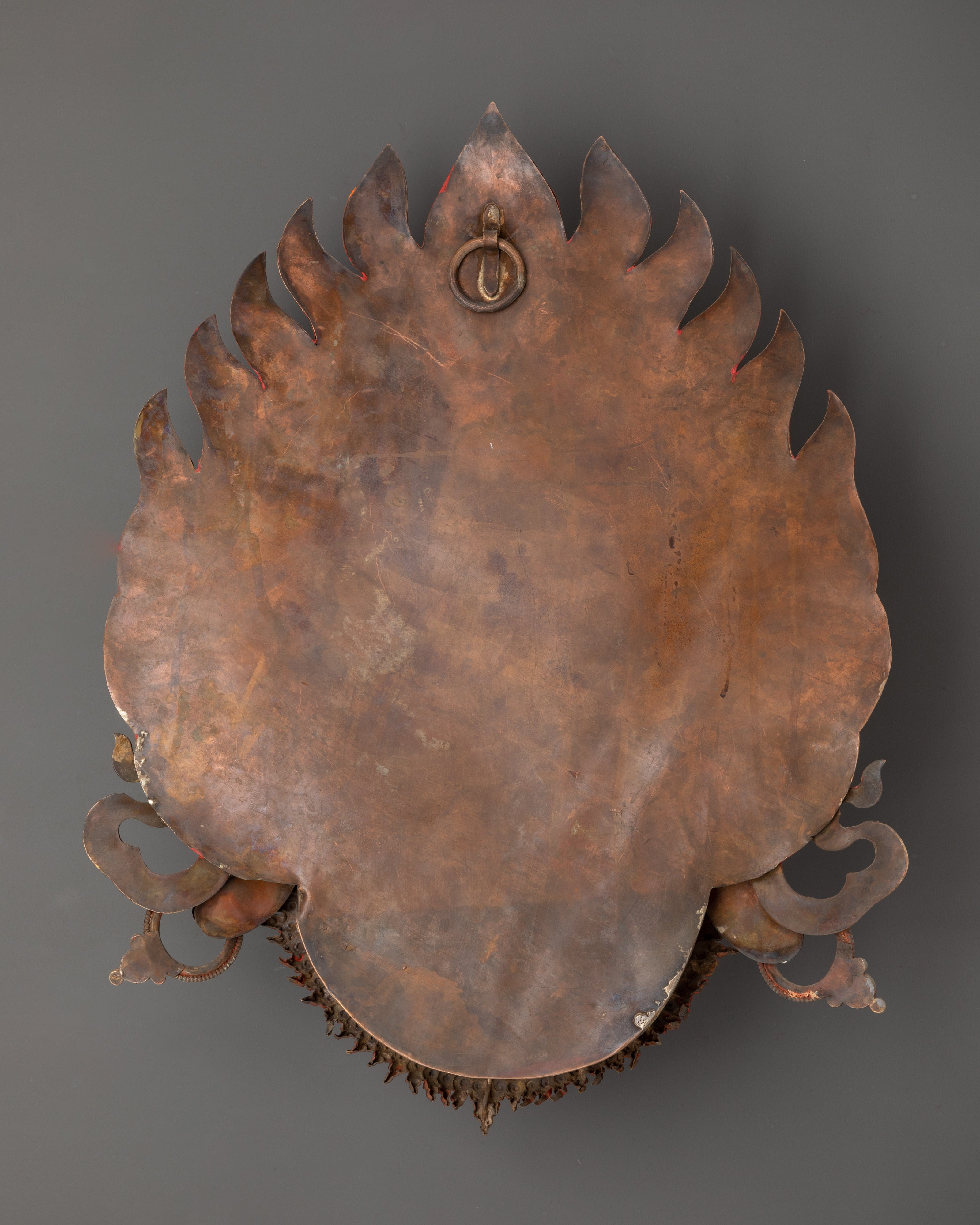 Tibetan Copper Wall Mask | Gold Plated with Pure Silver
