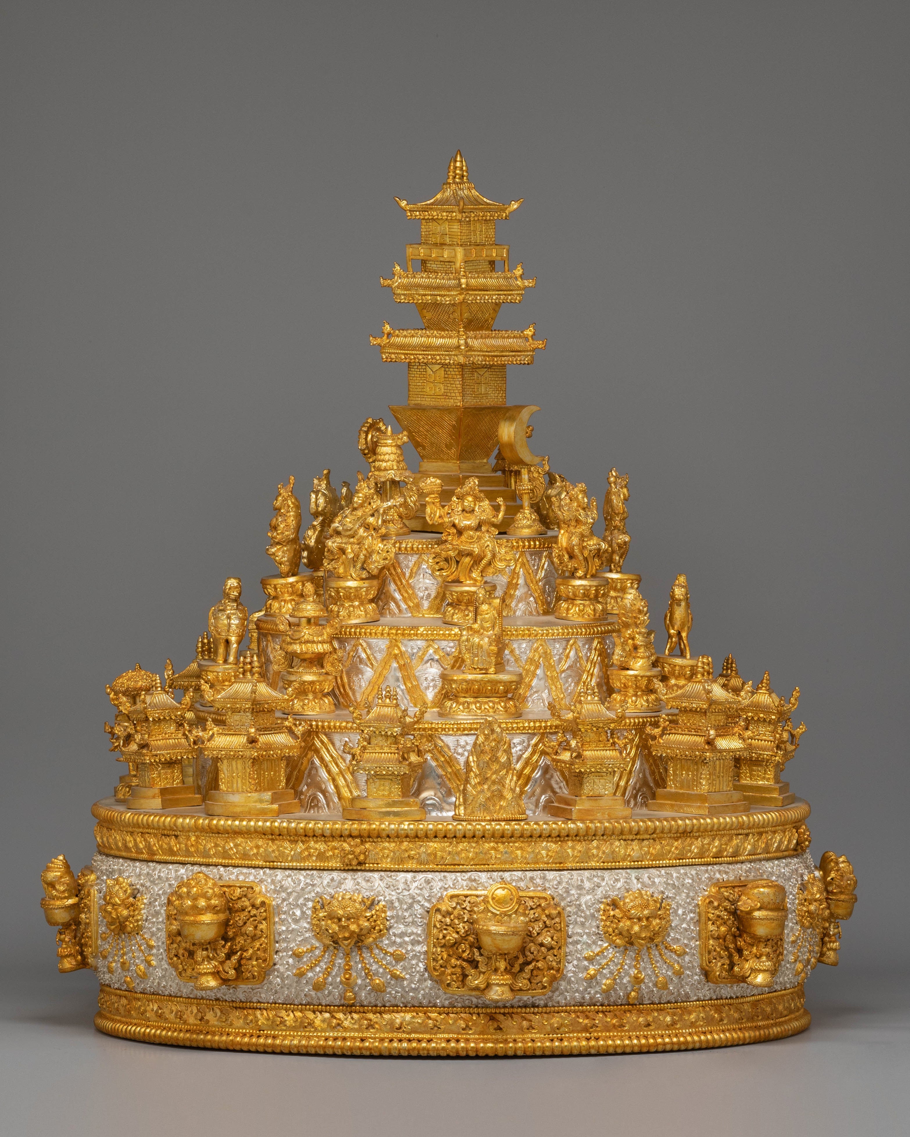 Handmade Electro Gold Plated Mandala for Rituals | Spiritual Art & Altar Decor