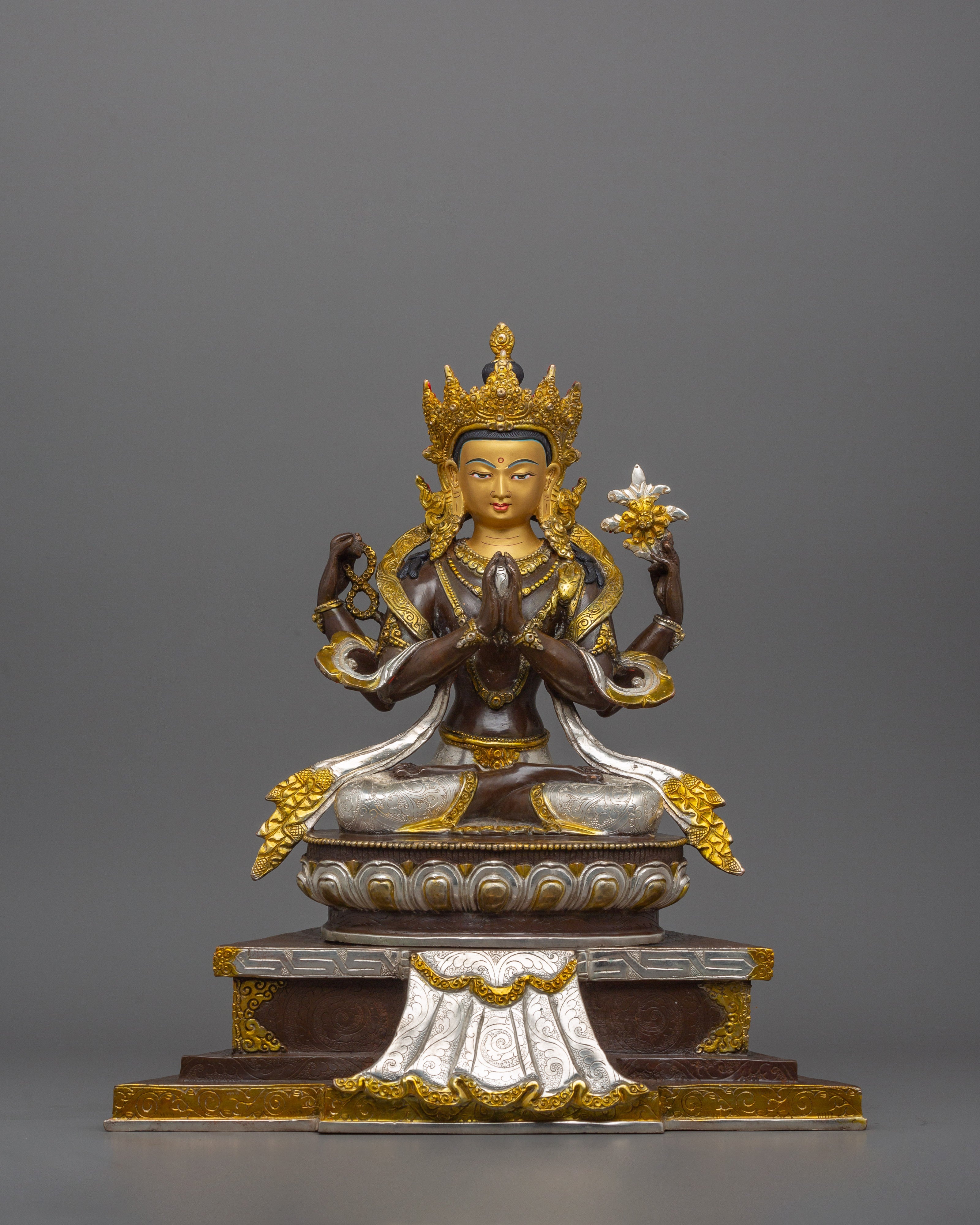 Chenrezig with Beautiful Halo Statue | The Bodhisattva of Infinite Compassion