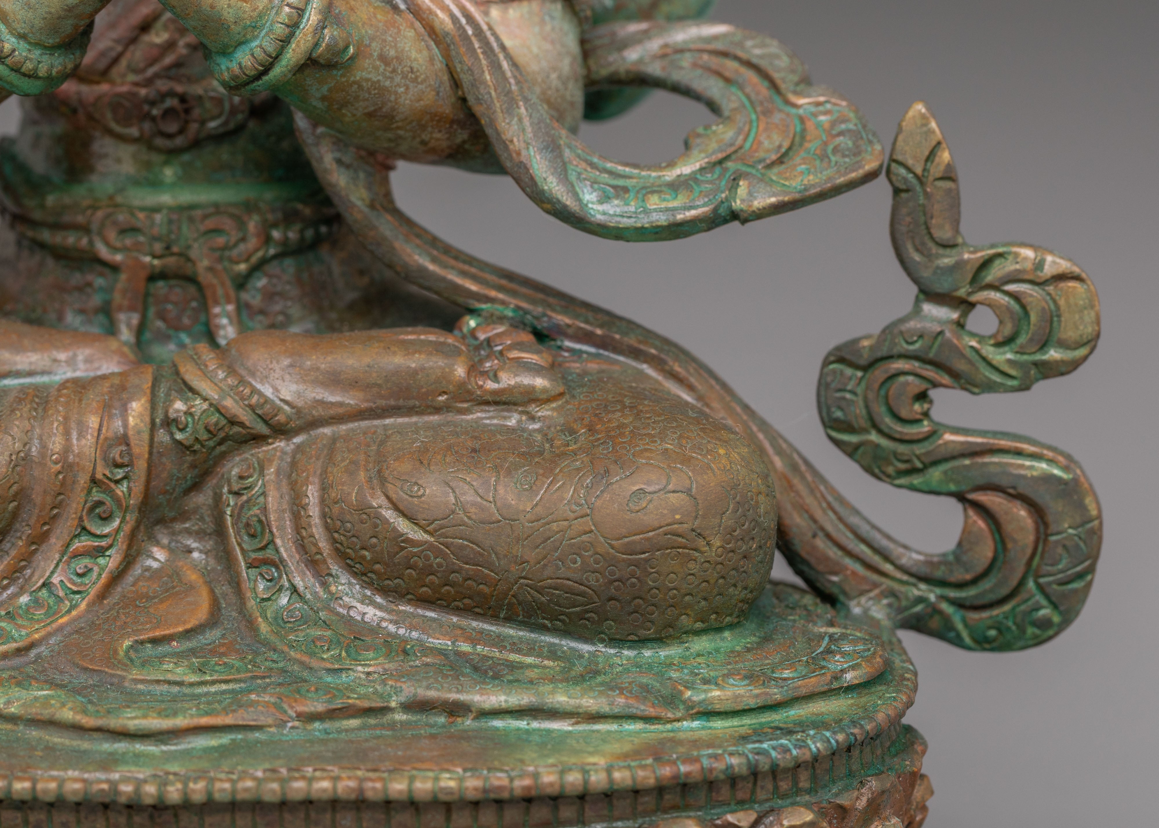 Oxidized Copper Statue of Chenrezig | The Compassionate Bodhisattva