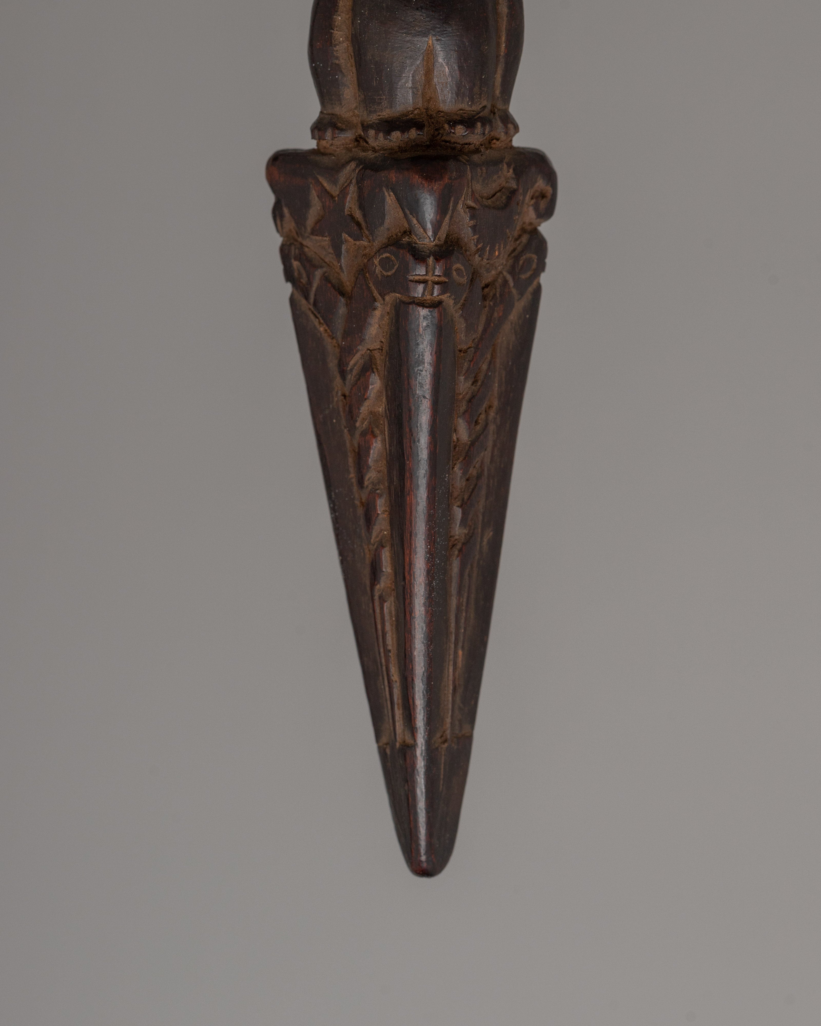 Wooden Dorje Phurba Dagger | Dagger for Ritual and Protection