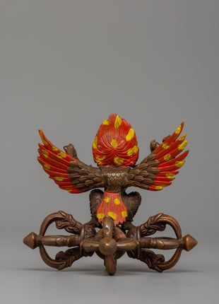 Handcrafted Garuda Oxidized Copper Statue | A Symbol of Power