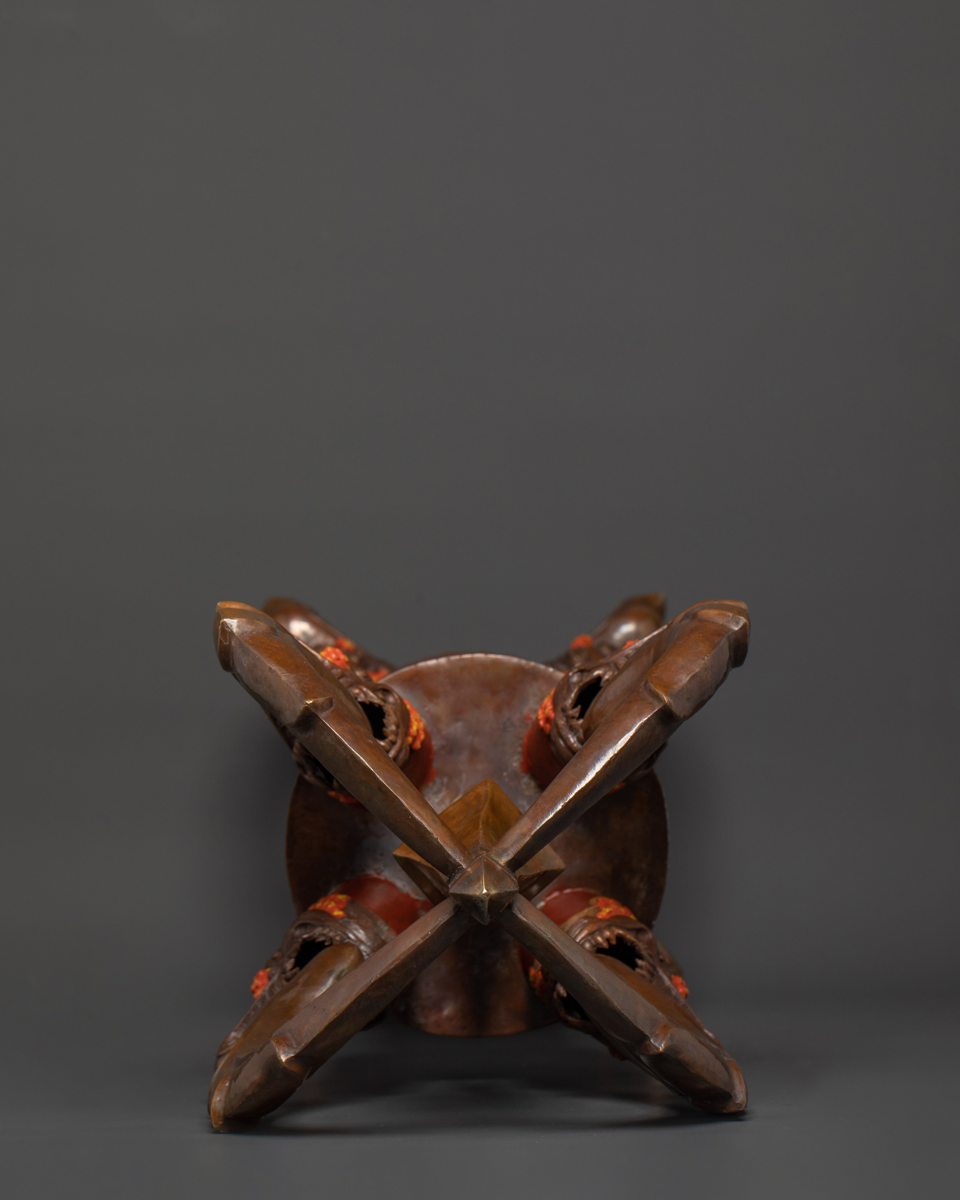Sacred Oxidized Copper Vajra | Spiritual Protection Artifact