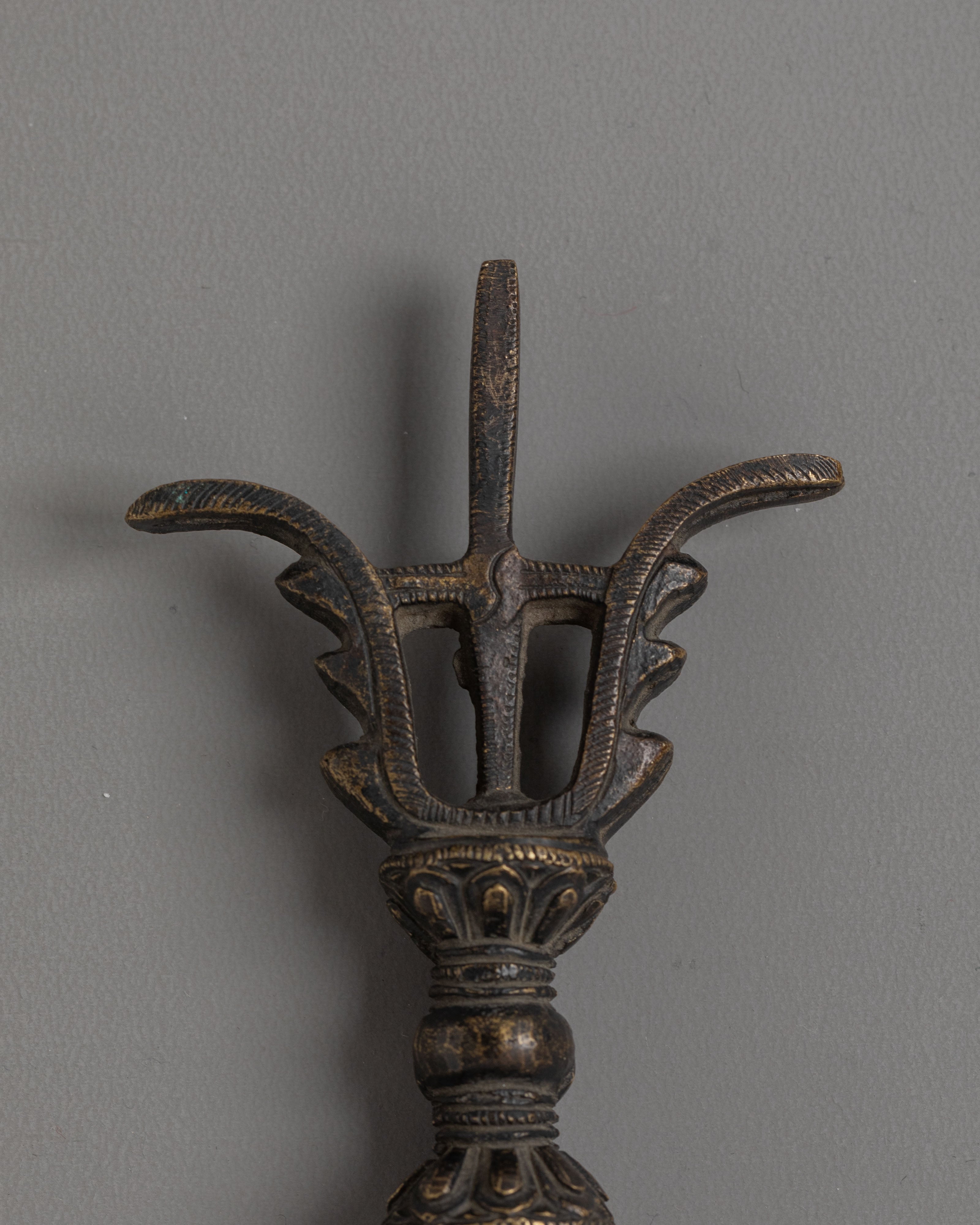 Sacred Tantric Meditation Vajra | Brass Tibetan Buddhist Ritual Dorje