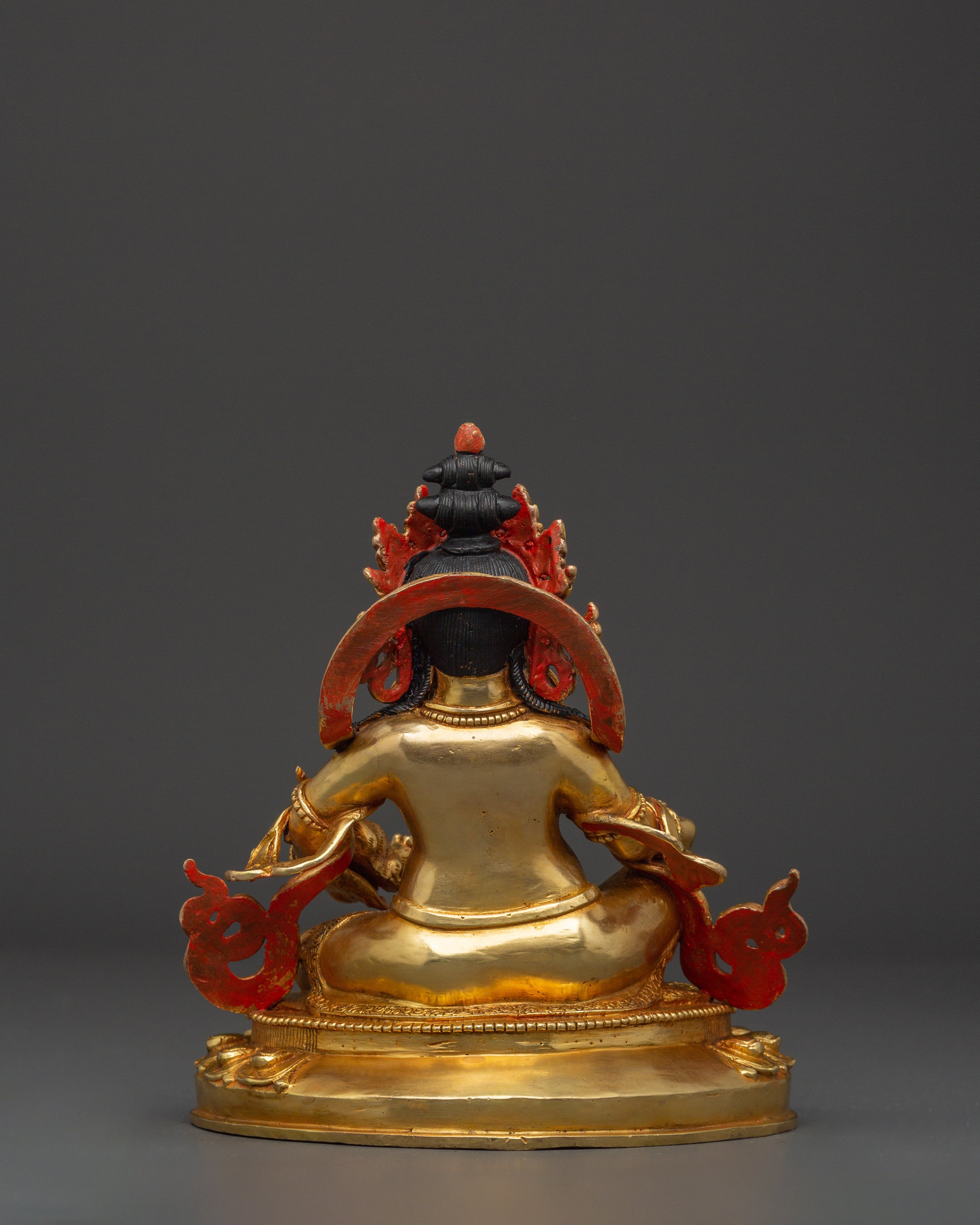 Gold Plated Dzambhala Idol | Copper Body with Gold Plating