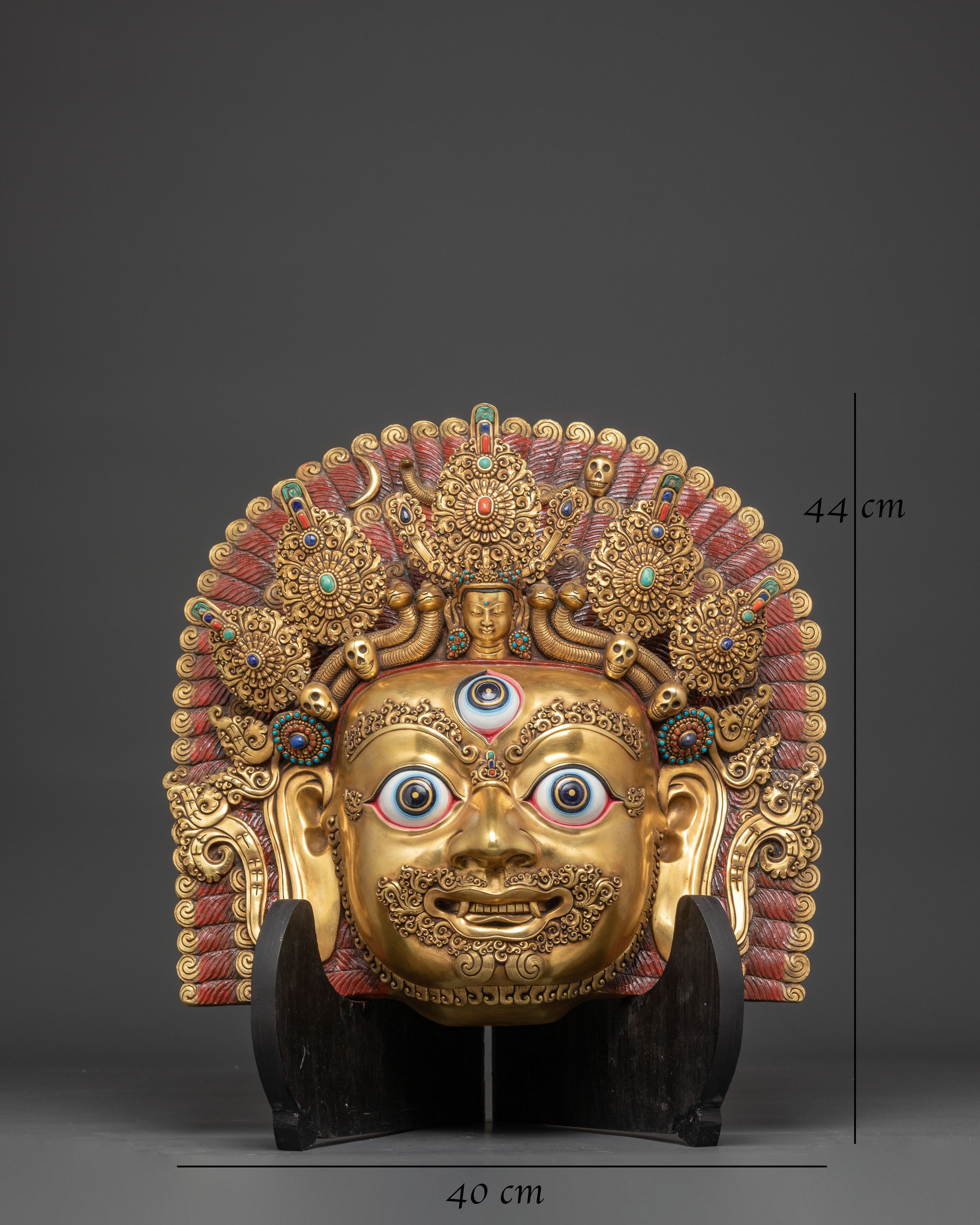 Masterfully Crafted Bhairava Mask | The Fearsome Protector of Dharma