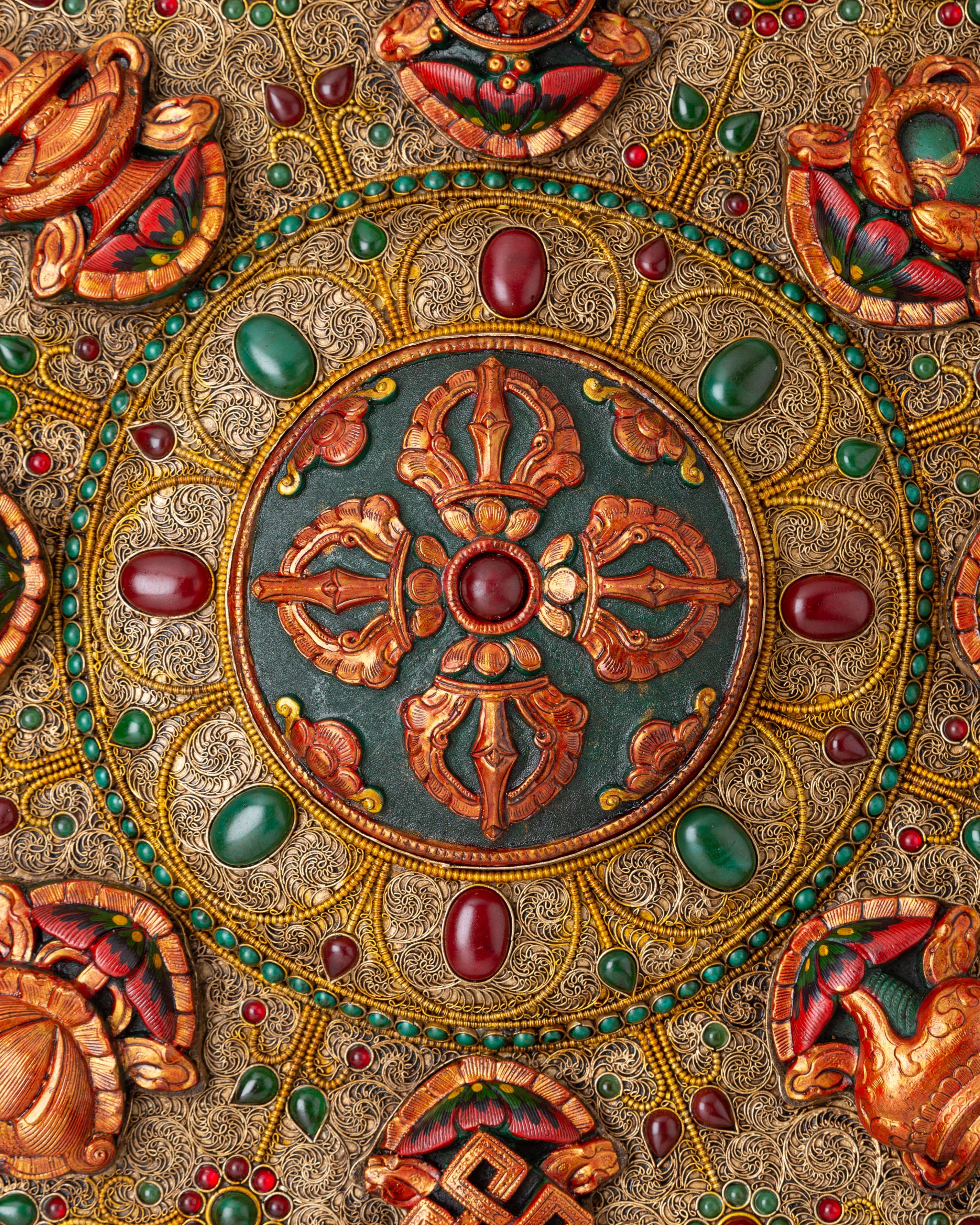 Tibetan Bishow Vajra Wall Hanging | Sacred Tibetan Artwork for Meditation