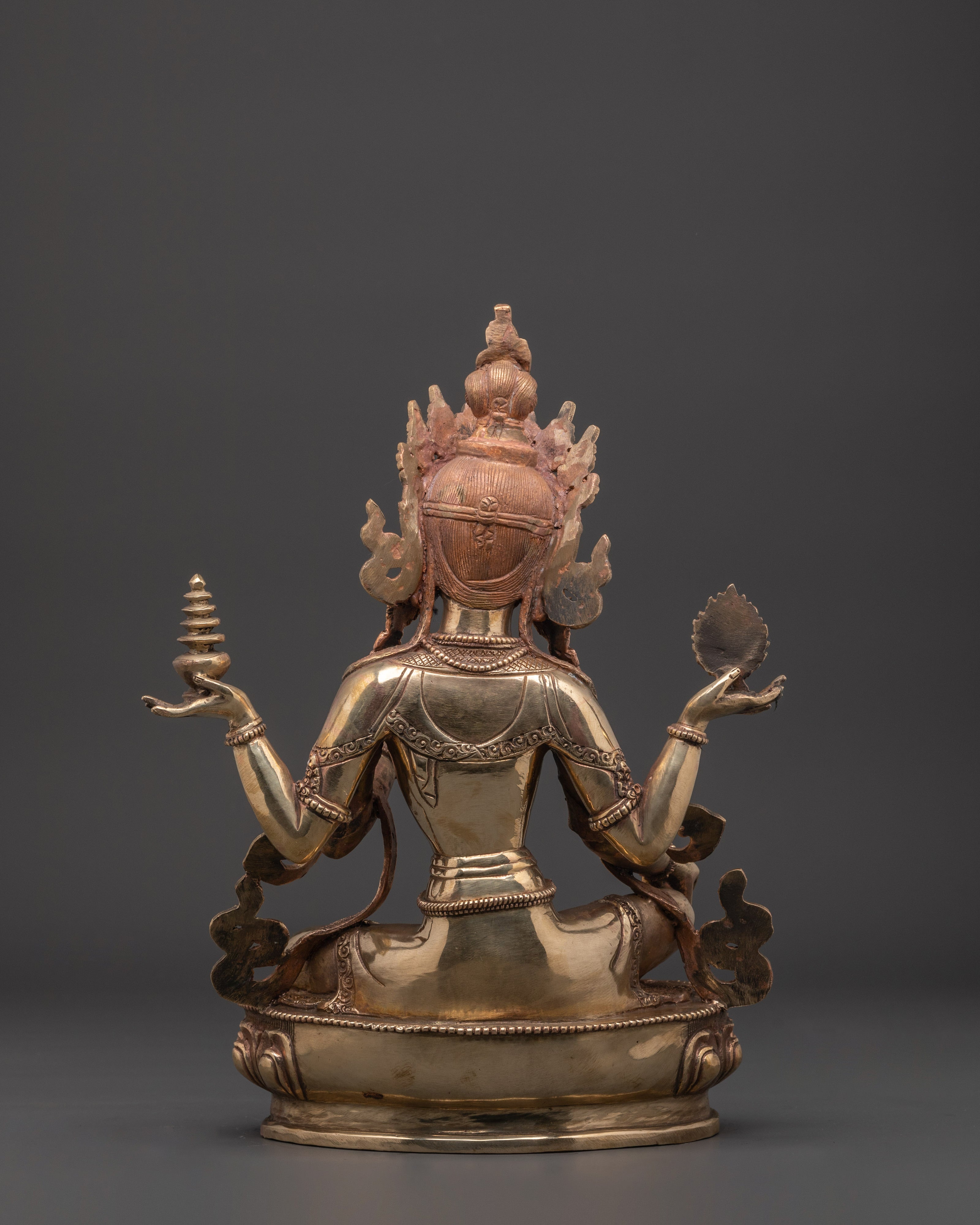 Laxmi Goddess of Wealth Statue | Buddhist Style Carved Statue