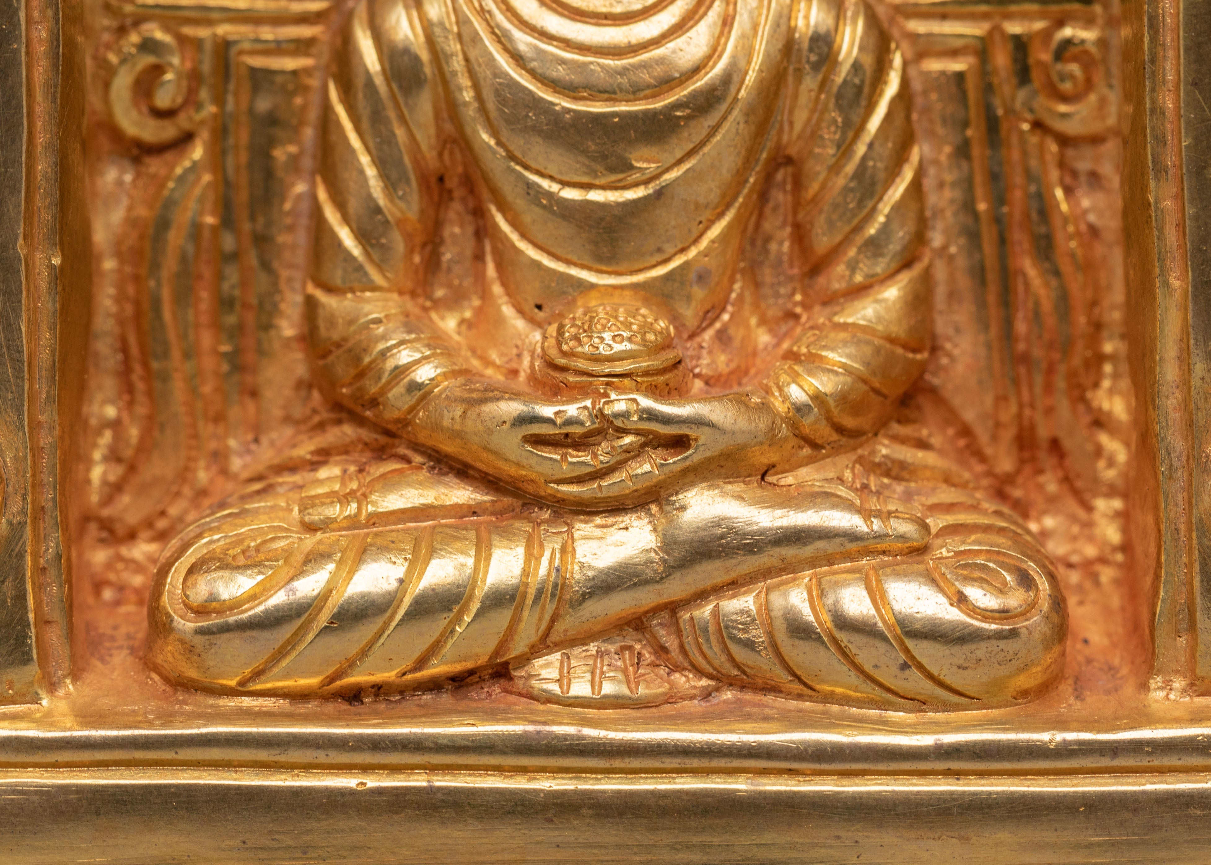 Buddha Of infinite Light Statue | Buddhist Sculpture with Gemstone