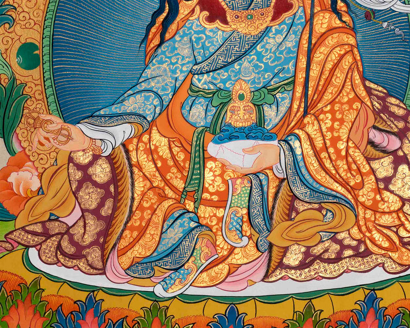 Traditional Hand-Painted Guru Rinpoche | Tibetan Buddhism Art