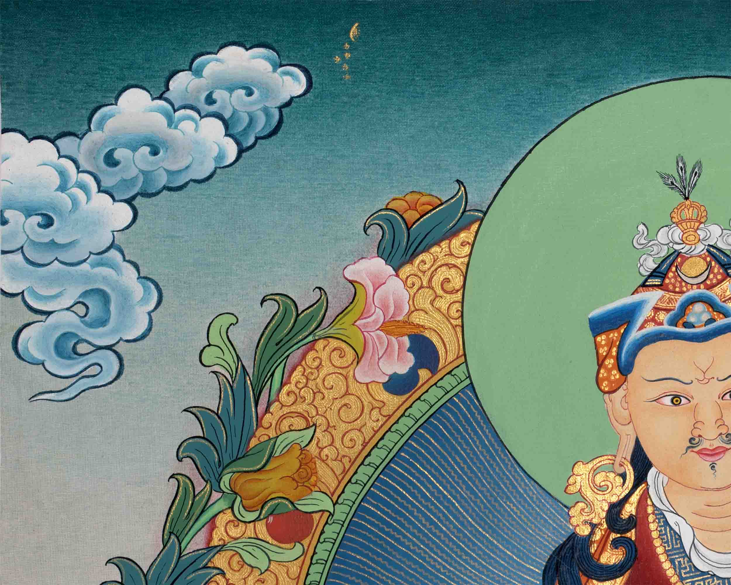 Traditional Hand-Painted Guru Rinpoche | Tibetan Buddhism Art