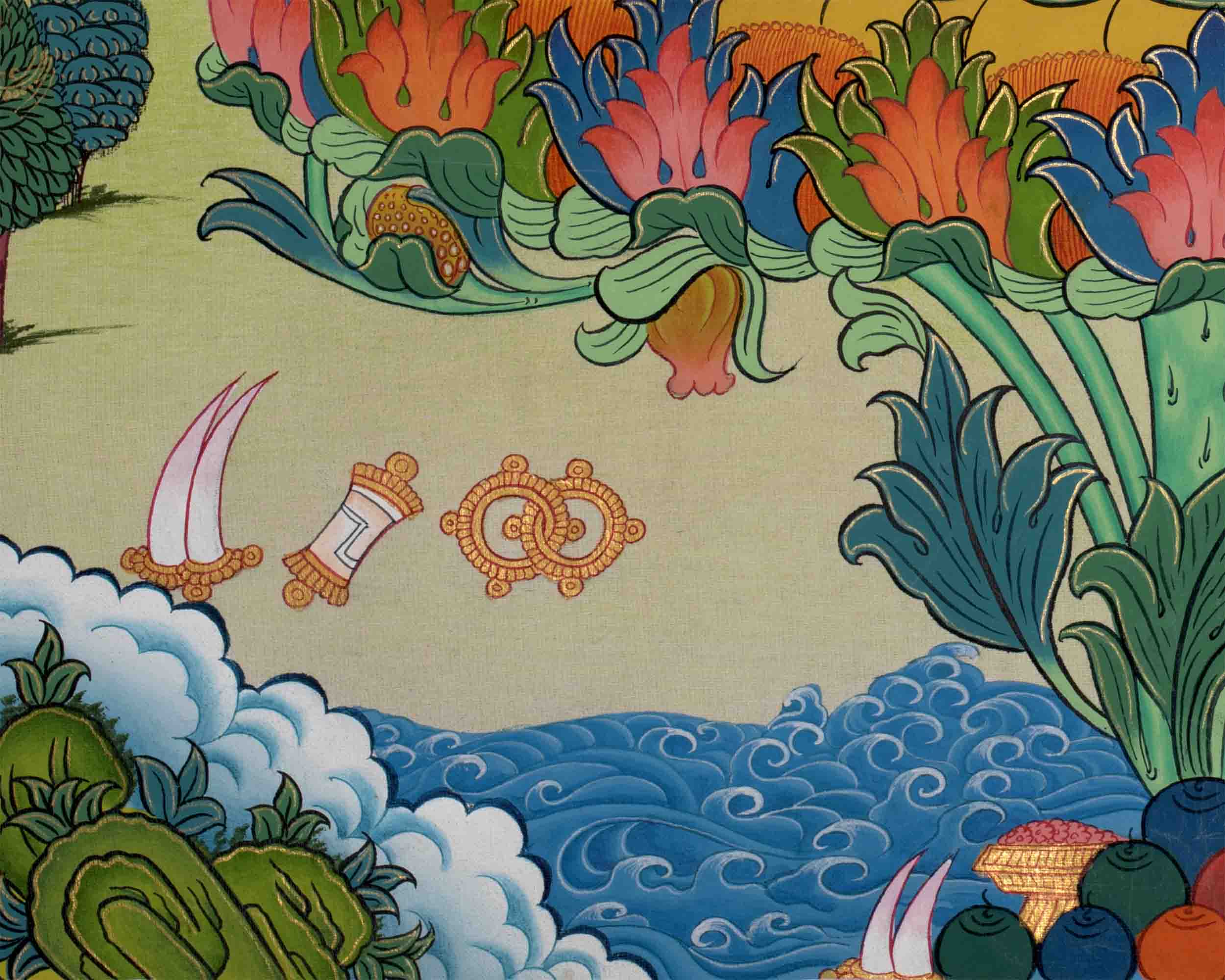 Traditional Hand-Painted Guru Rinpoche | Tibetan Buddhism Art