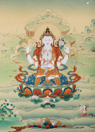 Chenrezig Thangka Print 