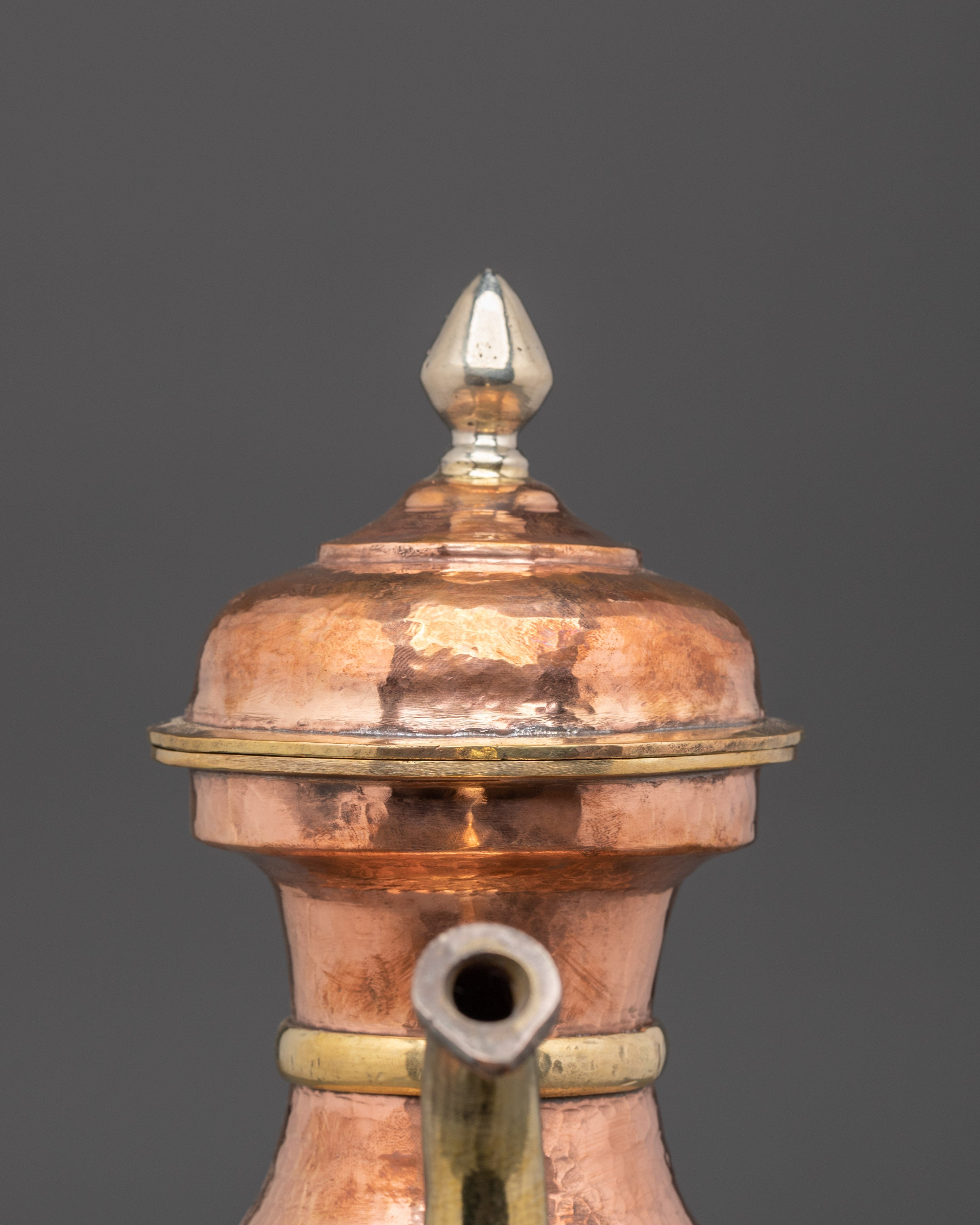 Traditional Copper Teapot | Decorative Tibetan Tea Kettle