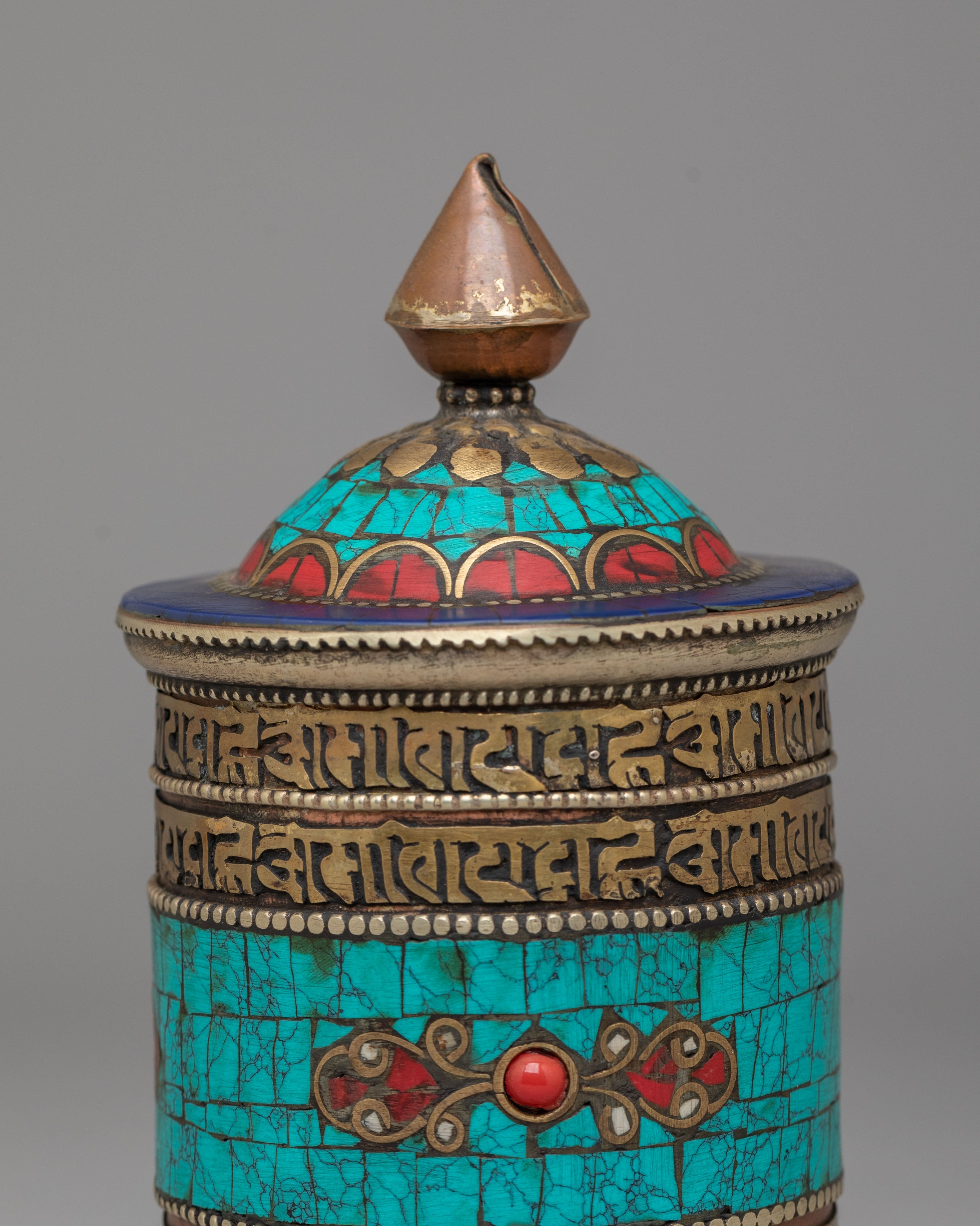 Authentic Tibetan Buddhist Prayer Wheel | Meditation & Ritual Tool