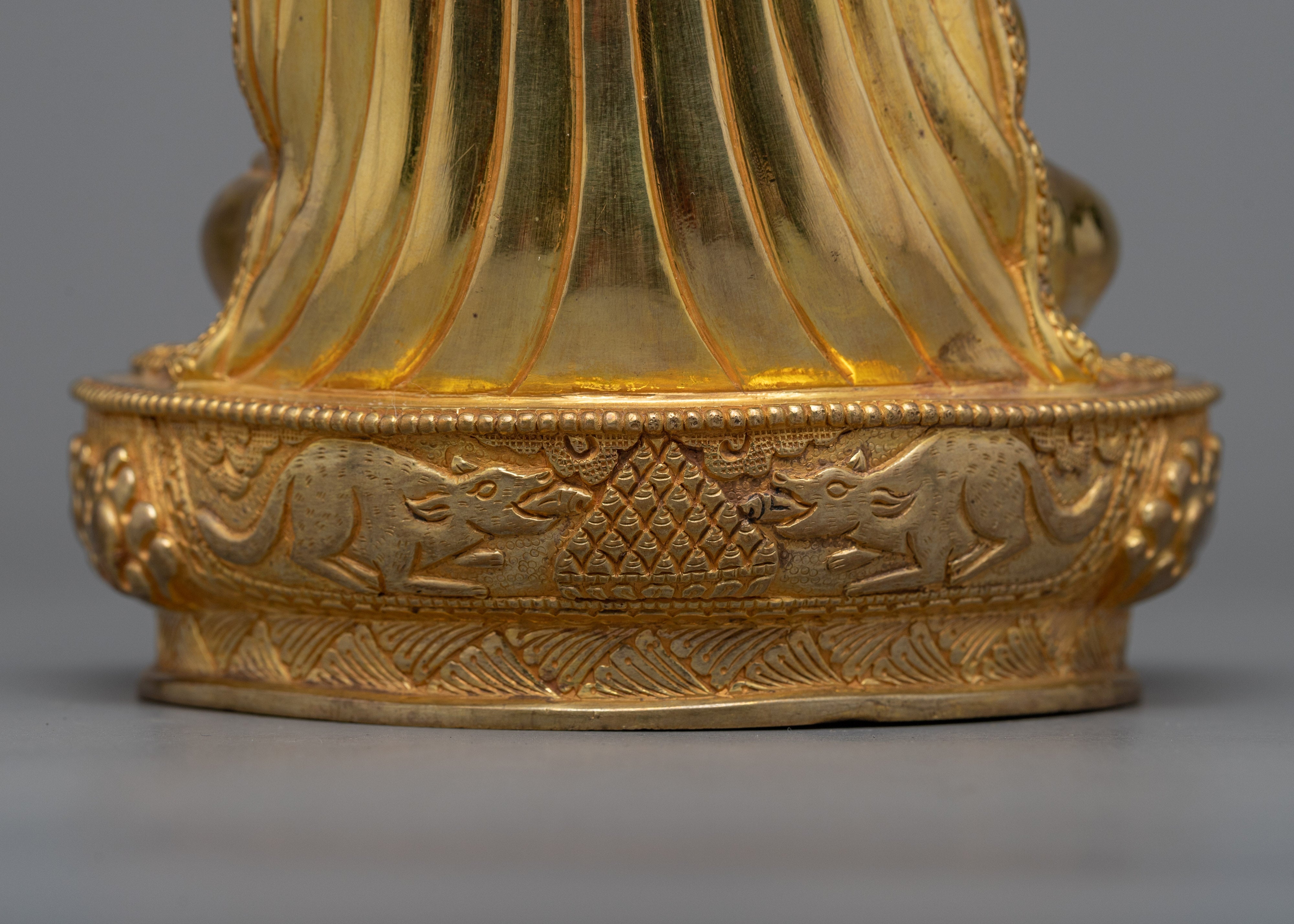 Guru Orgyen Norla Sculpture | 24K Gold Gilded Copper Vision