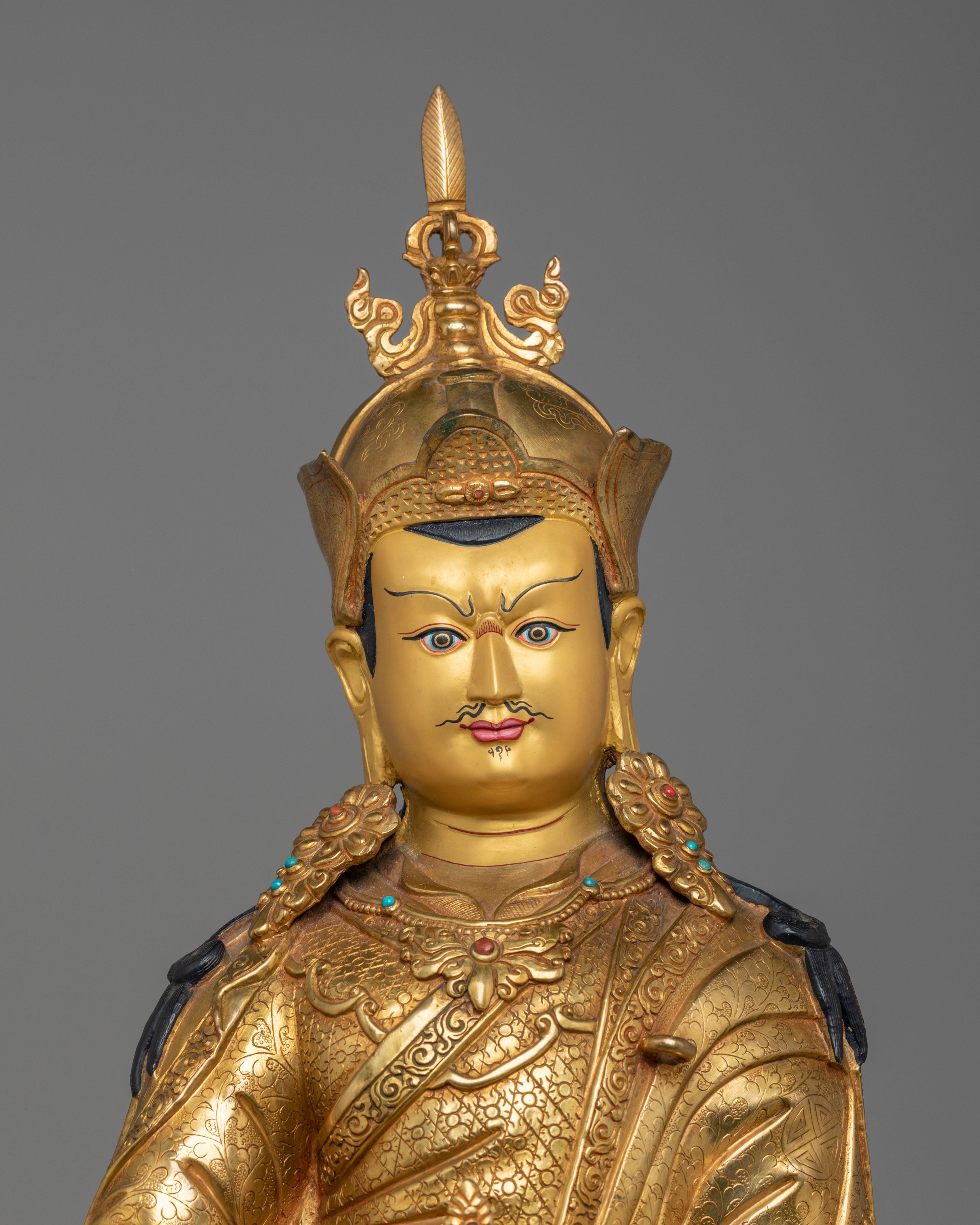 Lotus Born Guru Rinpoche Statue | Tibetan Buddhist Padmasambhava Sculpture