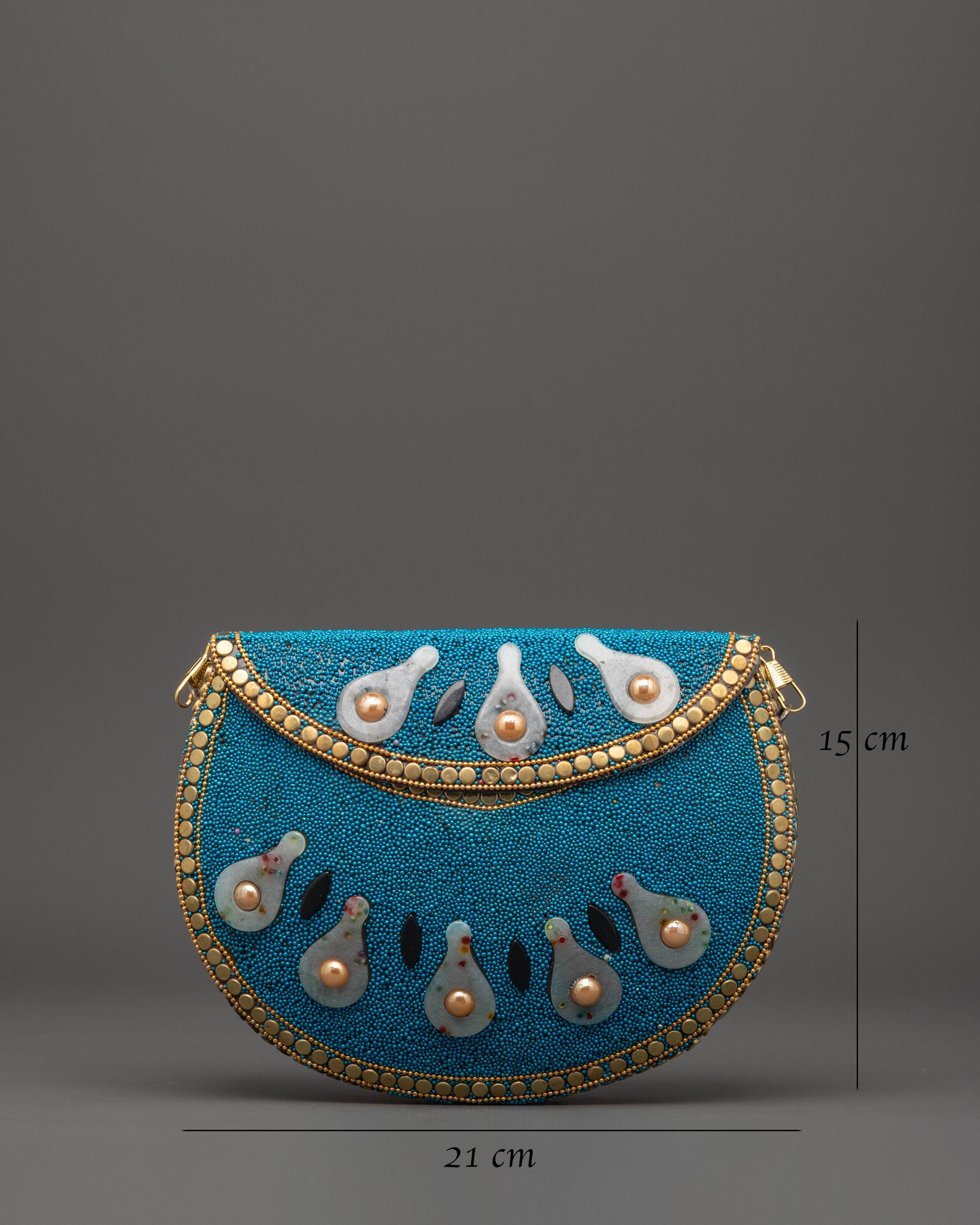 Handcrafted Beaded Side Bag | Clutch with Pearls
