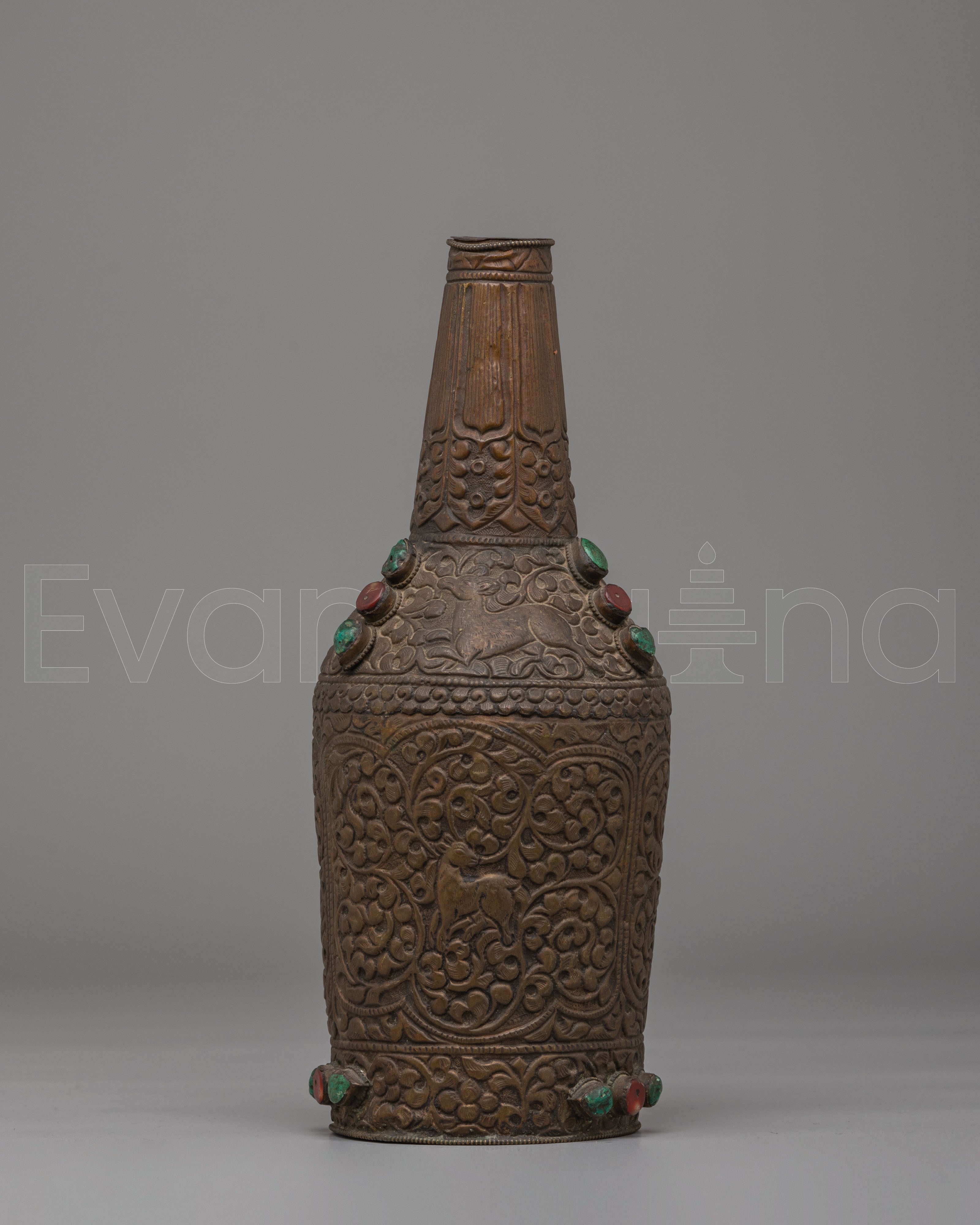 Handcrafted Floral Bottle 