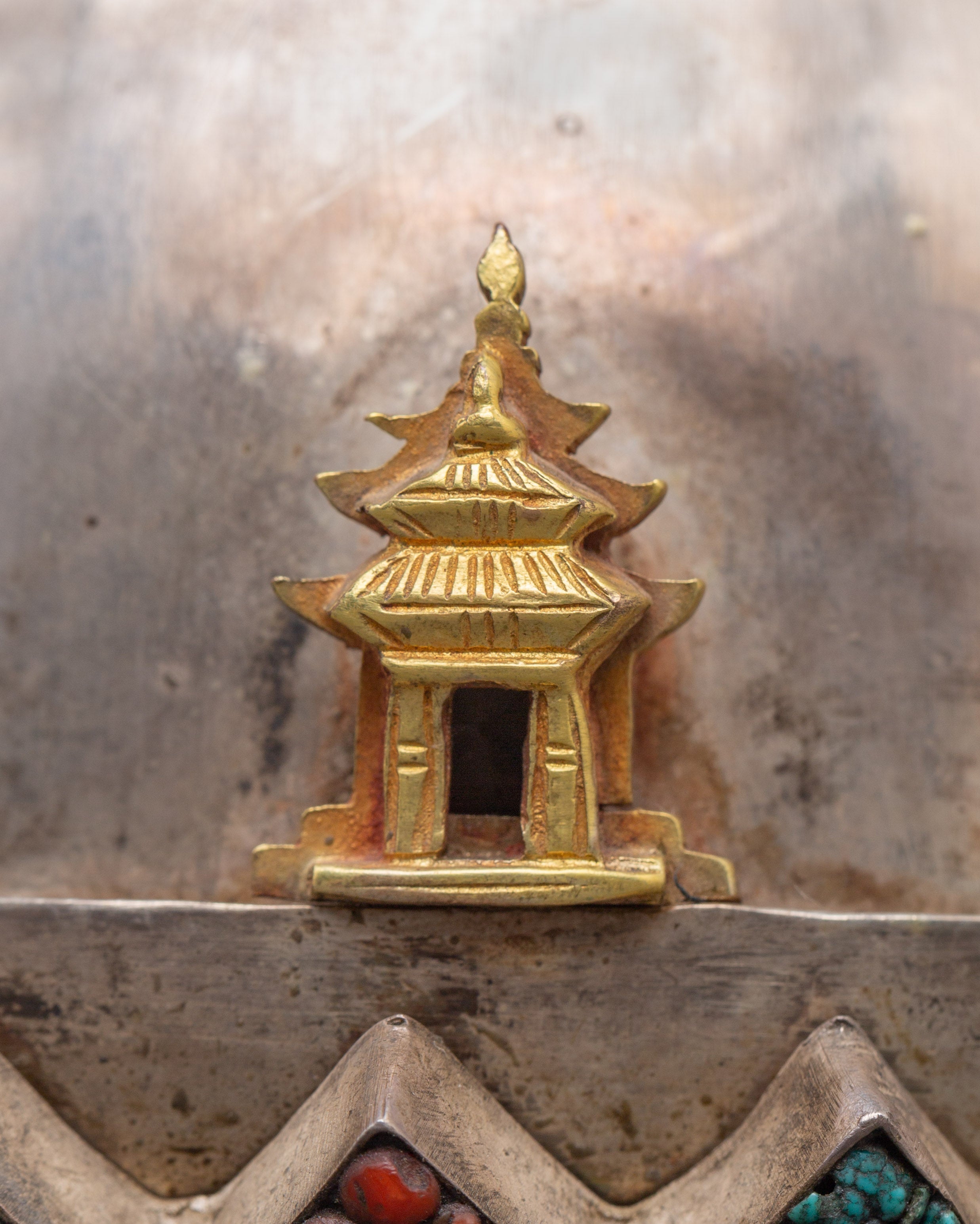 24k Gold Plated Tibetan Stupa | Symbol of Enlightenment