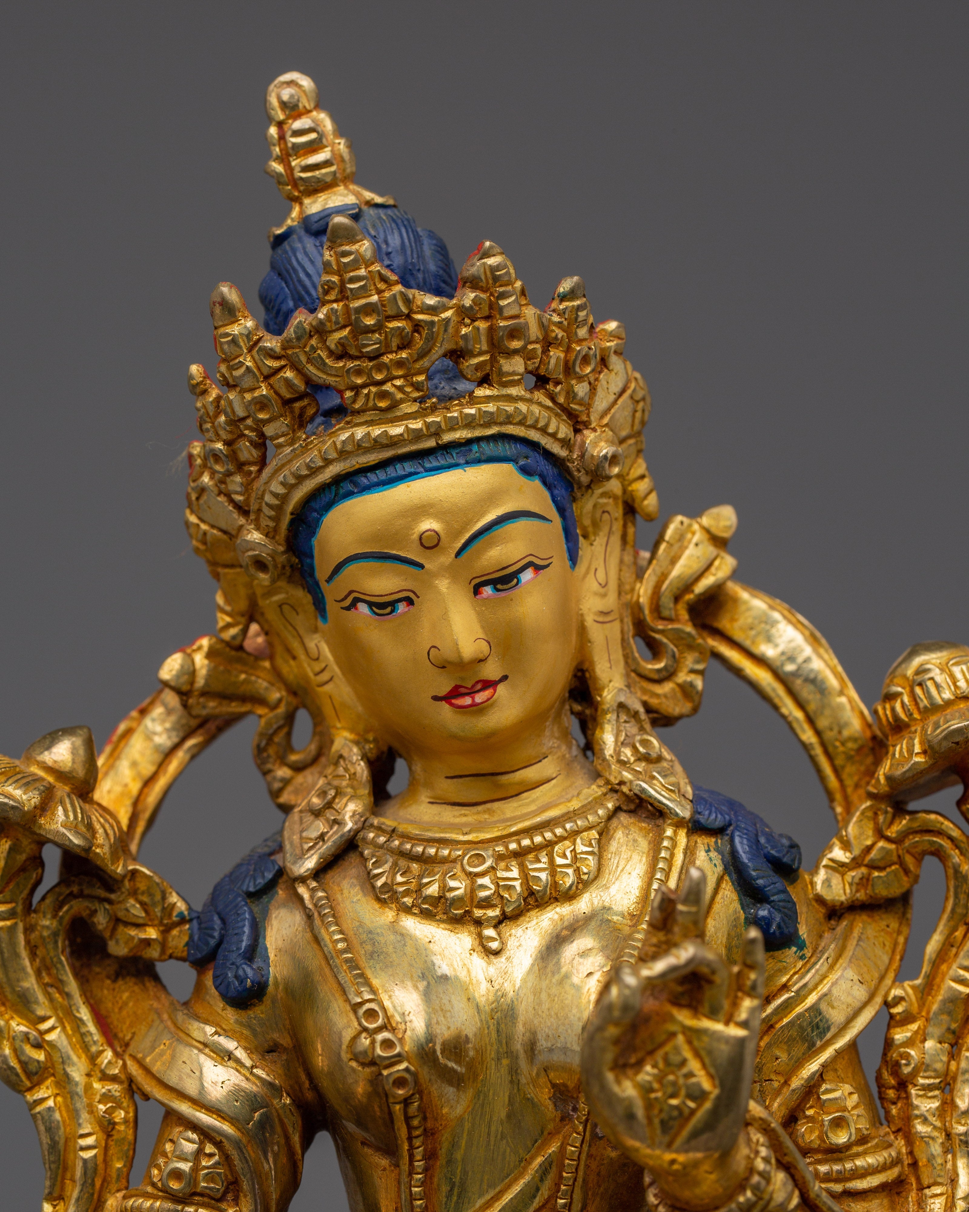 Female Goddess Green Tara Artwork | Spiritual Protection Deity