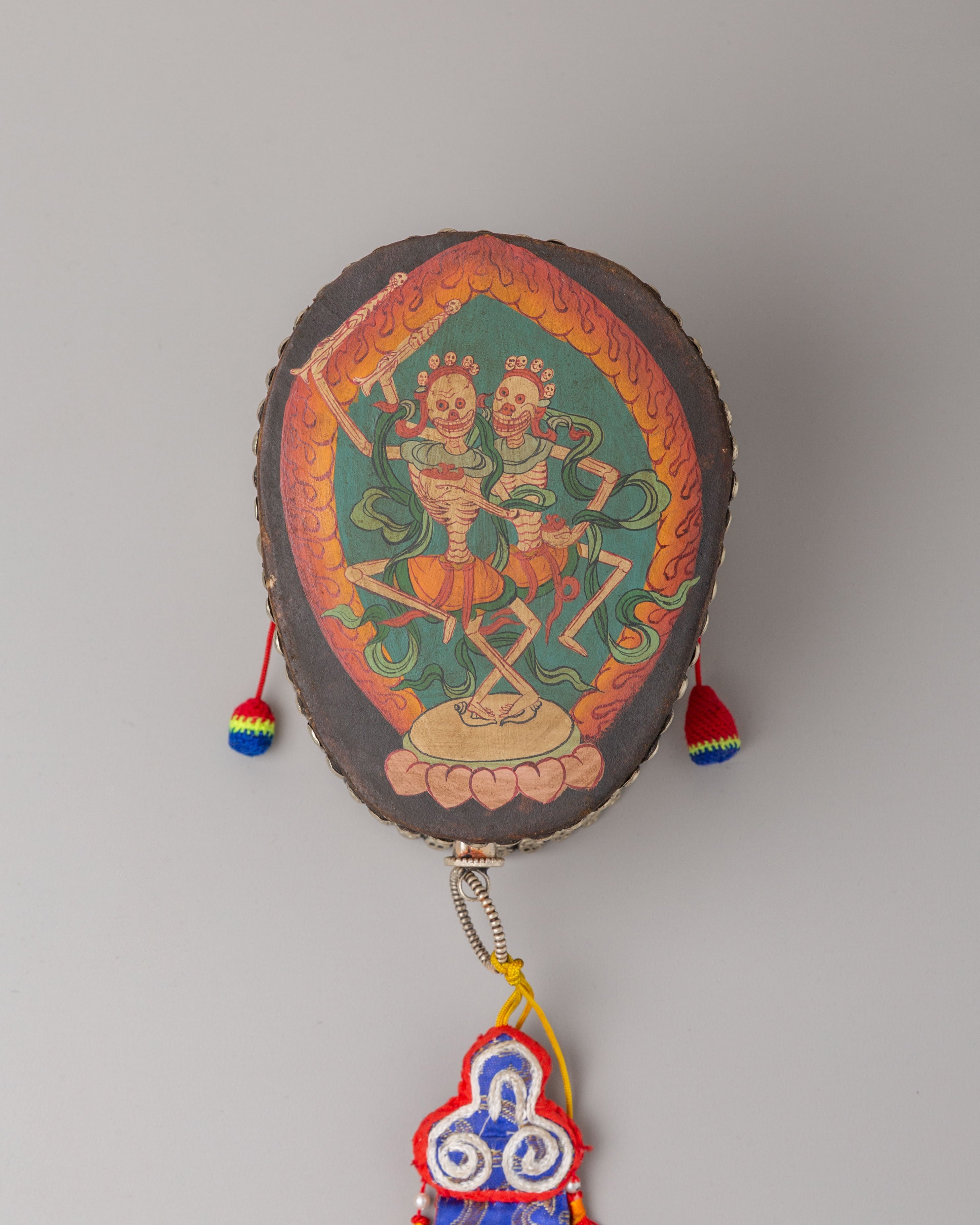 Sacred Ceremonial Damaru | Handcrafted Ritual Drum