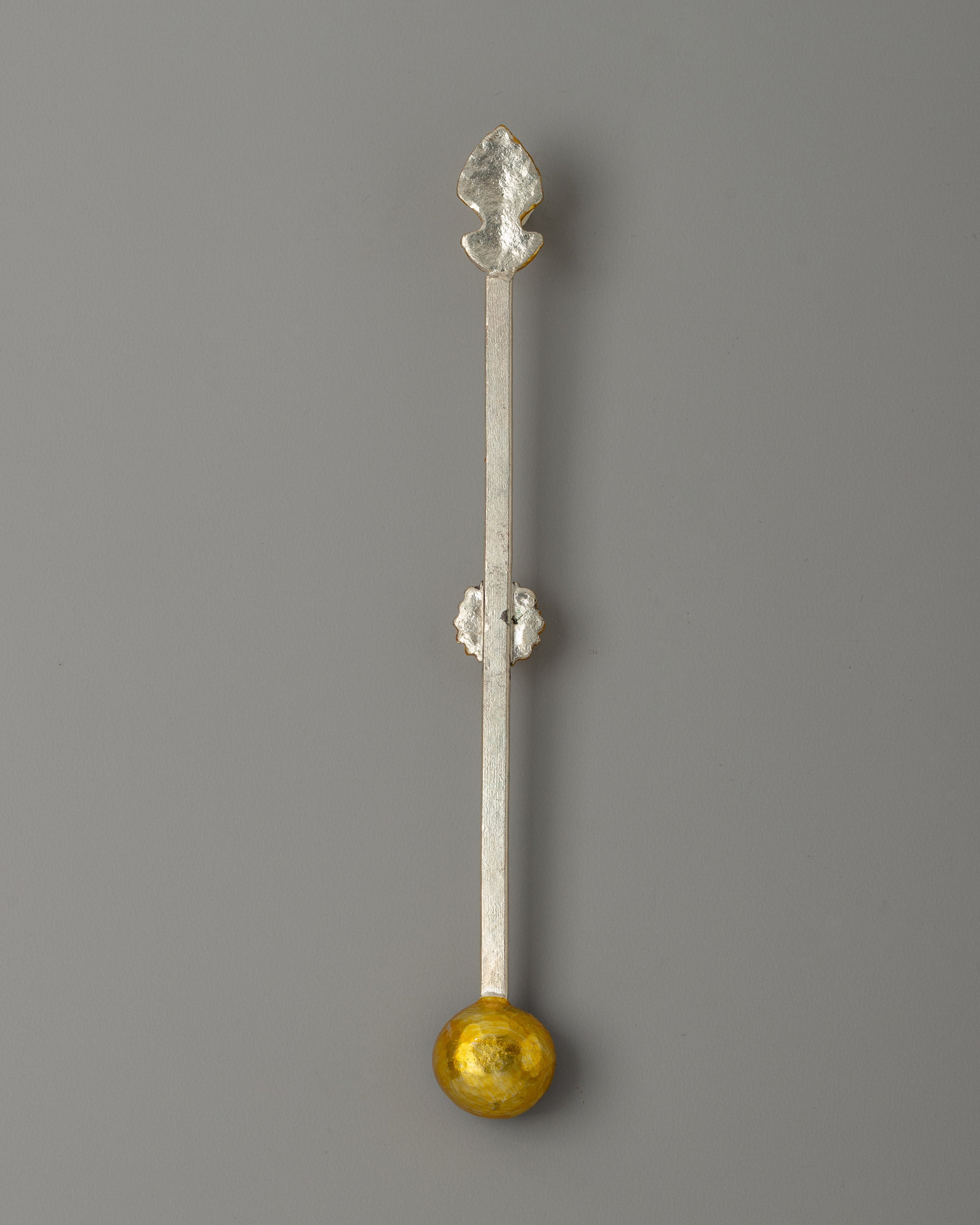 Altar Spoon Set with Electro Gold Plating | Tibetan Ritual Tool