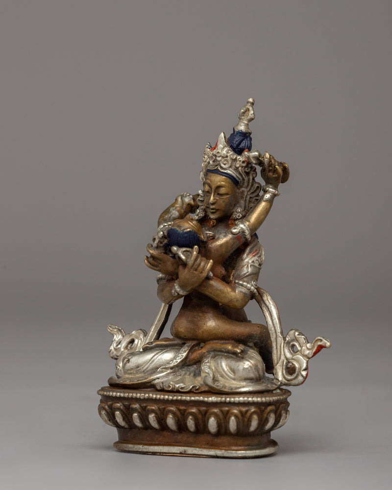 Buddha Vajradhara with Consort Statue A Sacred Tibetan Yab-Yum Statue