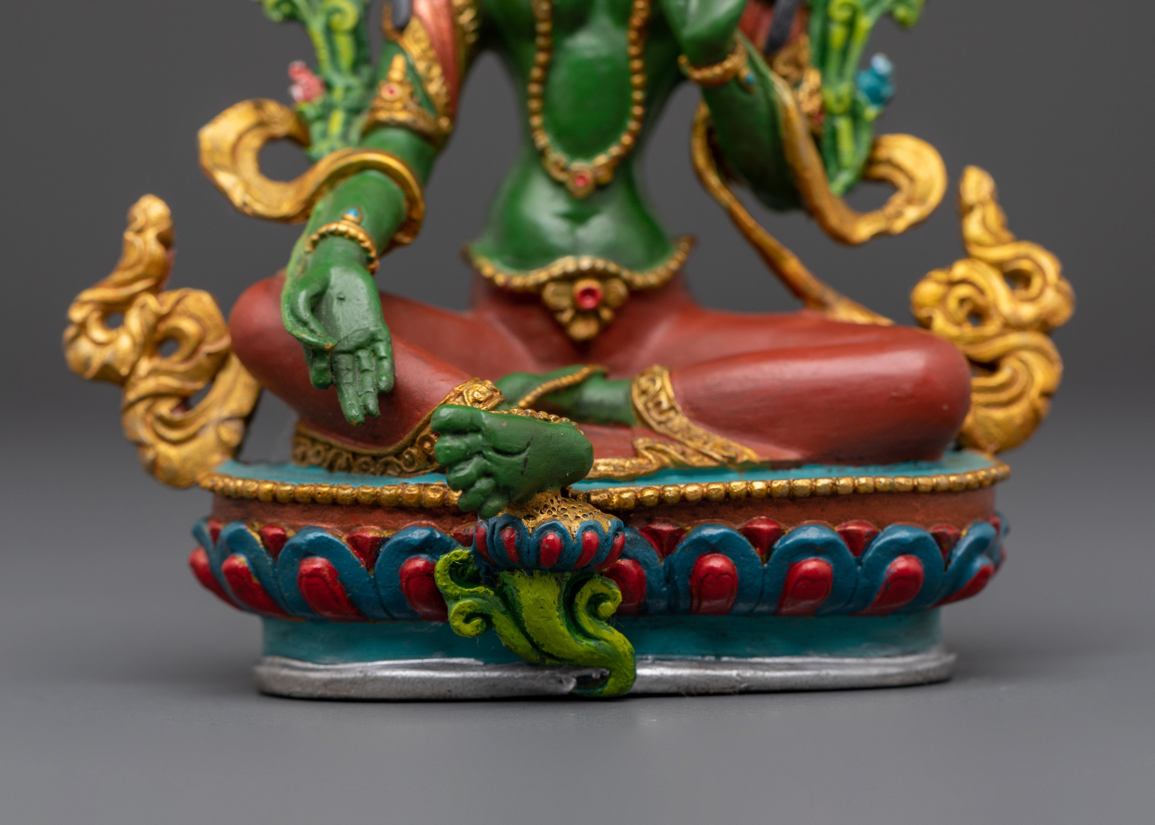 Traditional Green Tara Statue | Goddess of Compassion