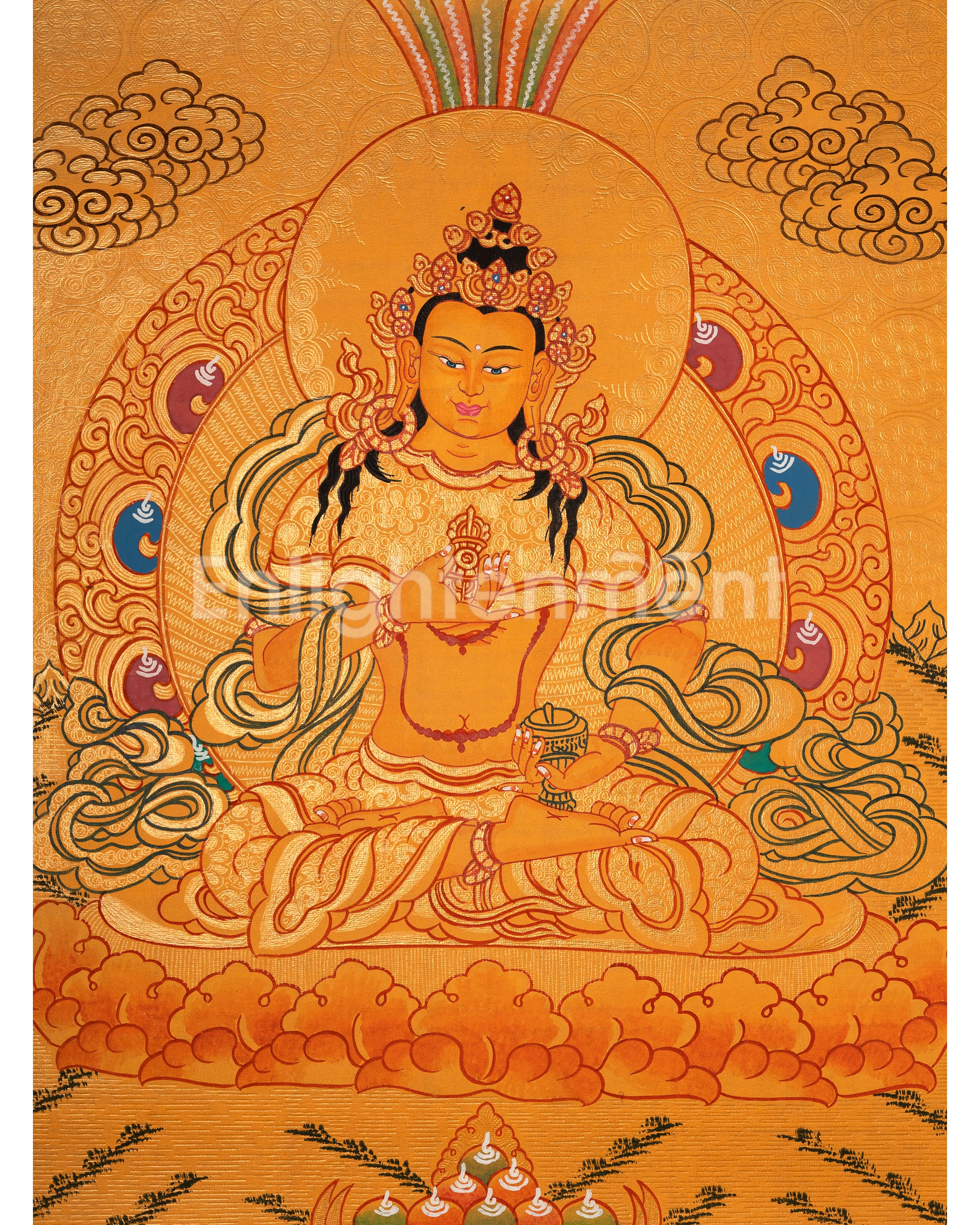 Thangka of Vajrasattva | The Deity of Purification & Spiritual Transformation