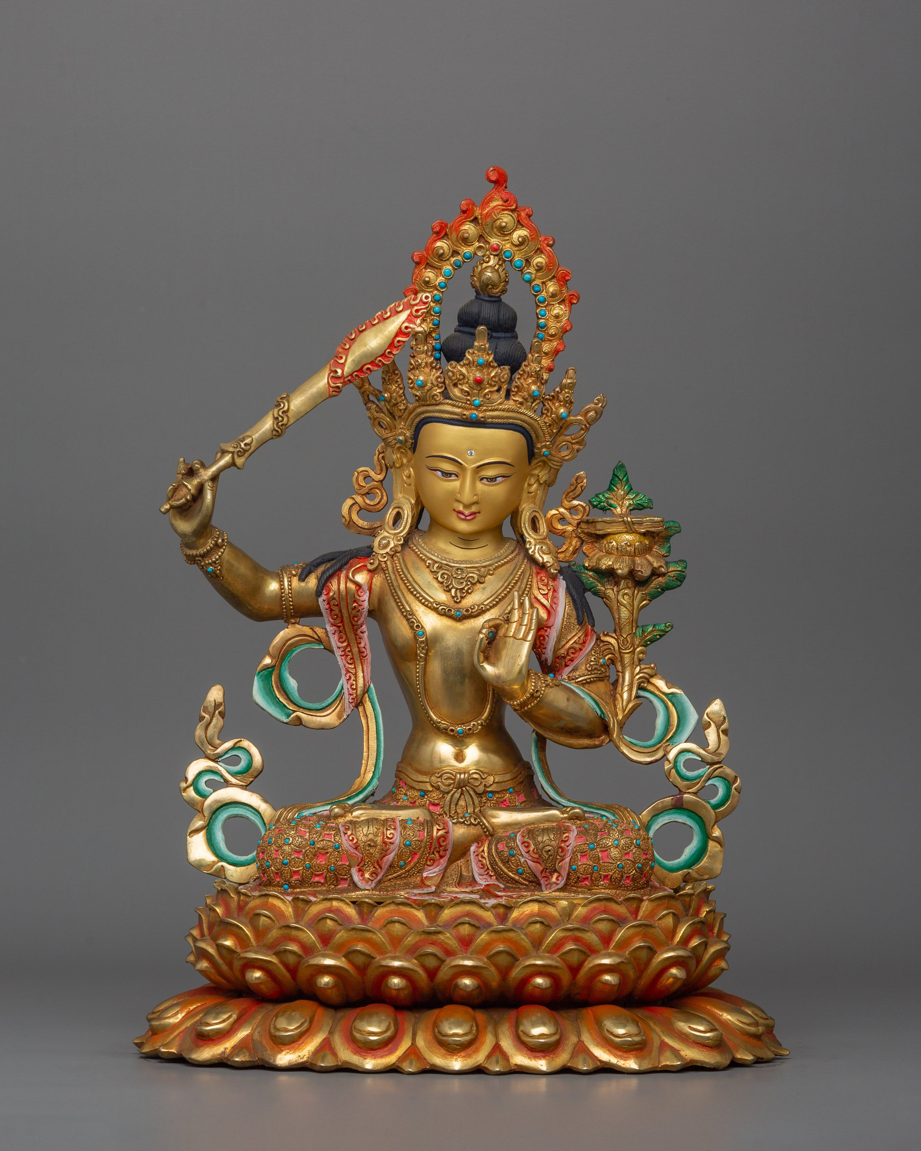 Manjushri with Beautiful Gemstones