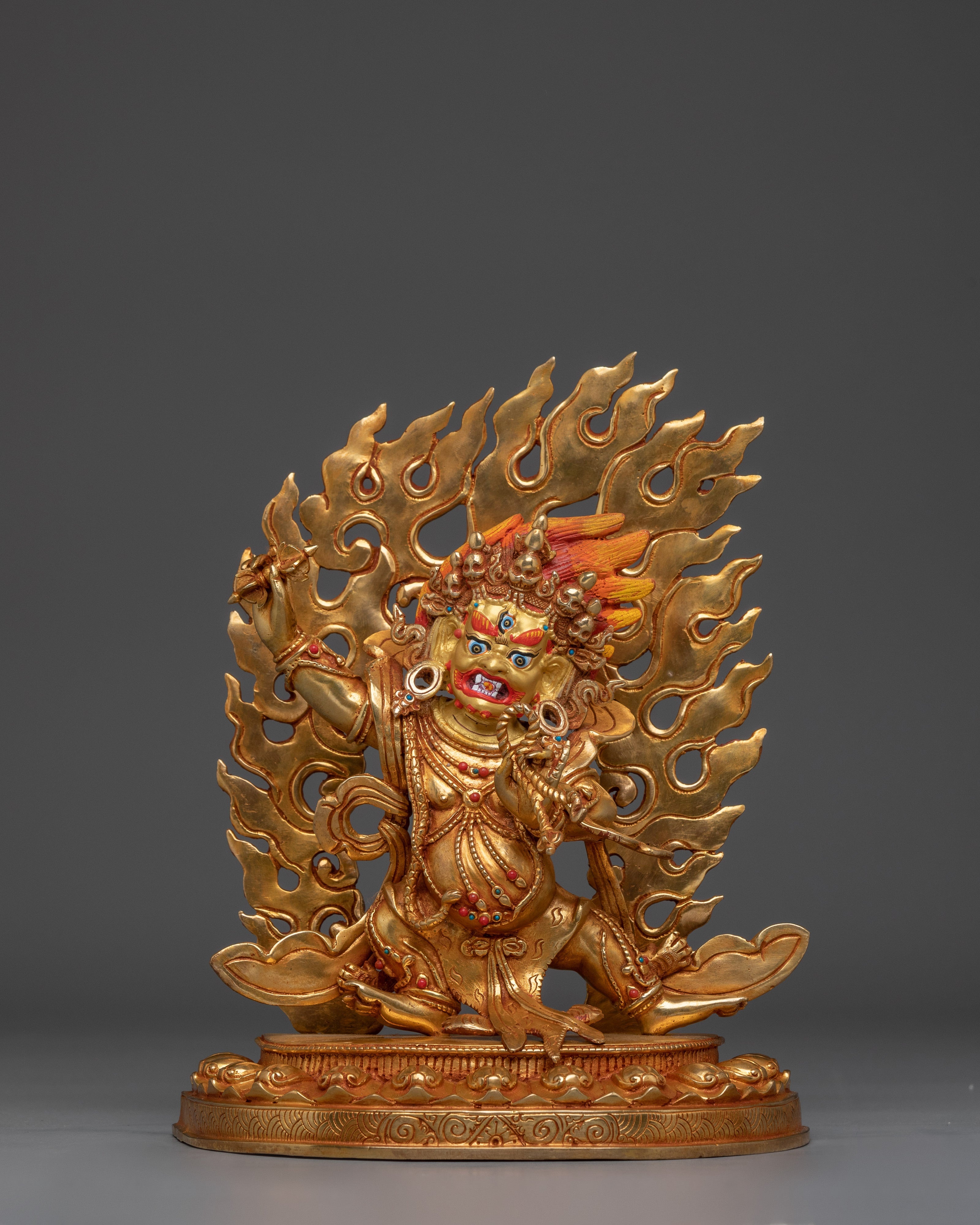 Vajrapani Copper Statue with 24K Gold Gilding