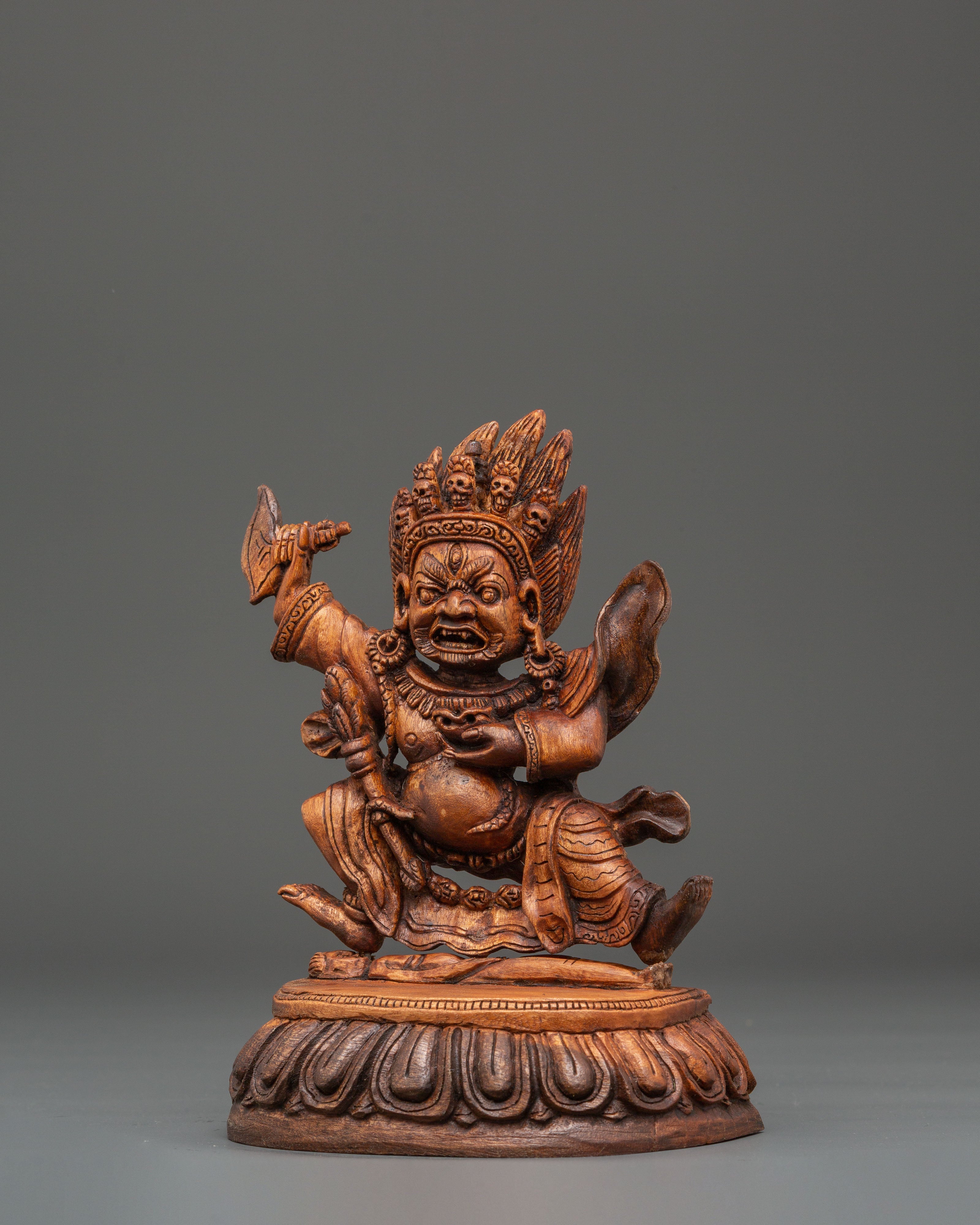 Mahakala Bernakchen Enlightened Protector Statue | Wrathful Deity Mahakala Artwork