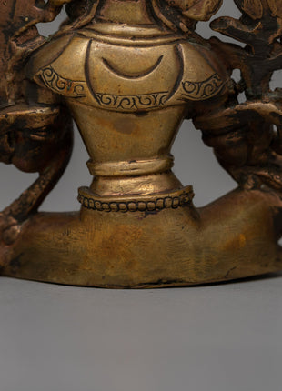 Handcarved Goddess Green Tara Figure | The Mother of Liberation