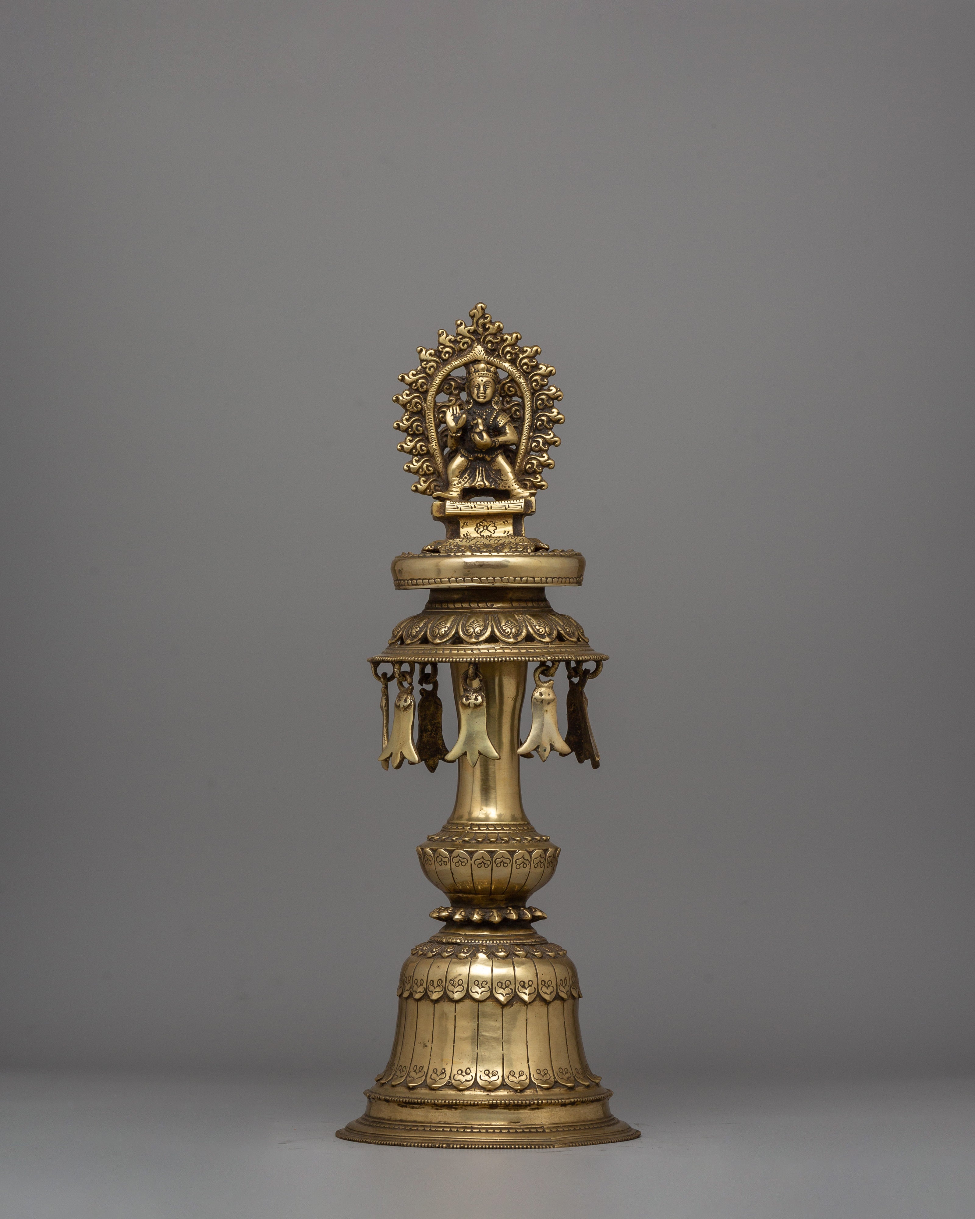 Decorative Panas Lamp Set (Pair) | Traditional Brass Lamps for Home and Temple Decor