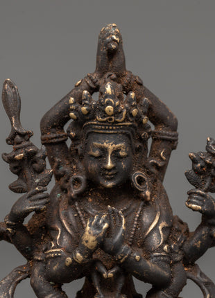 Antique Copper Namasangiti Statue | Symbol of Wisdom