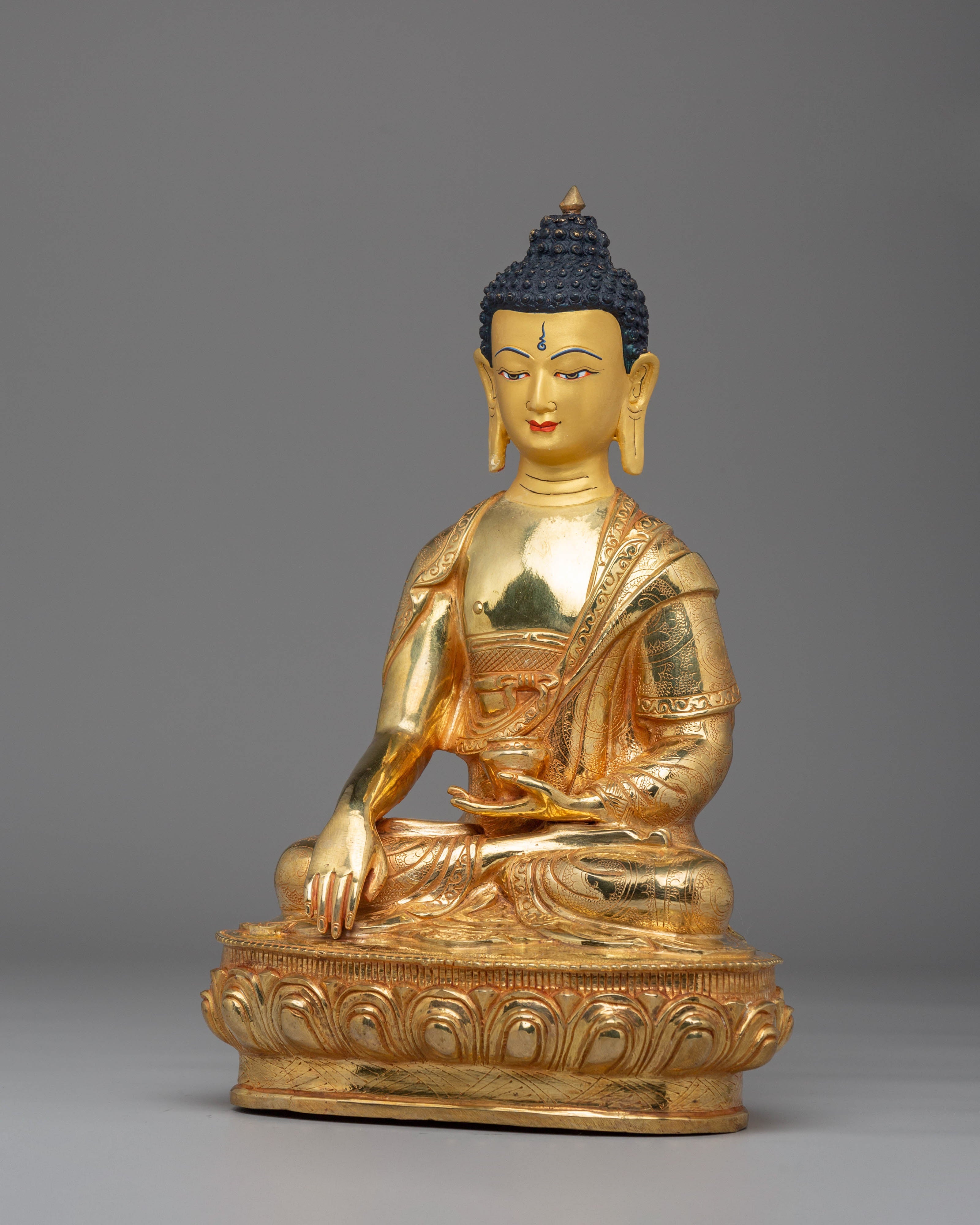 Handmade Golden Statue of Shakyamuni Buddha | Symbol of Wisdom & Enlightenment