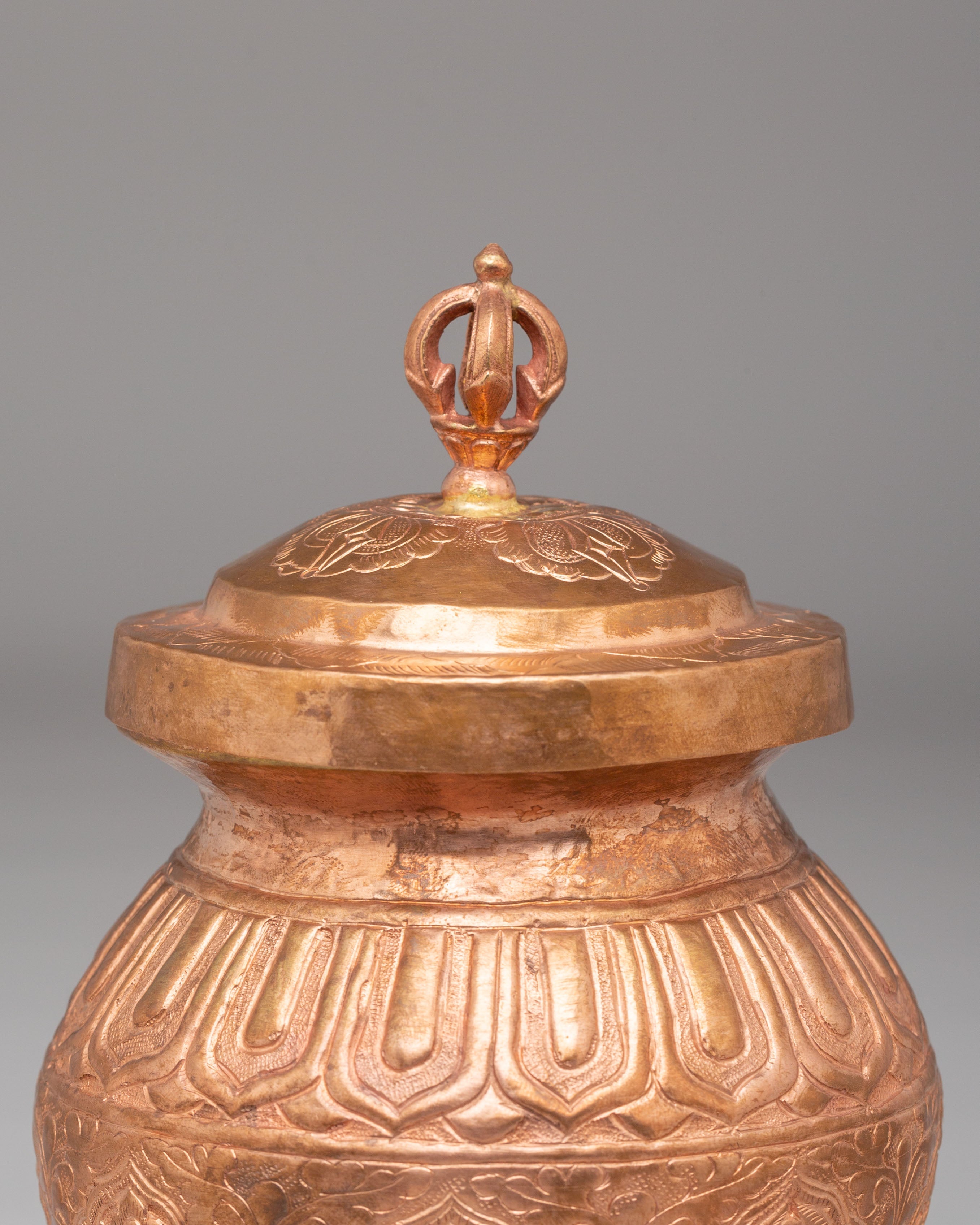 Himalayan Ritual Kalash Vase | Tibetan Buddhist Water Offering Vessel