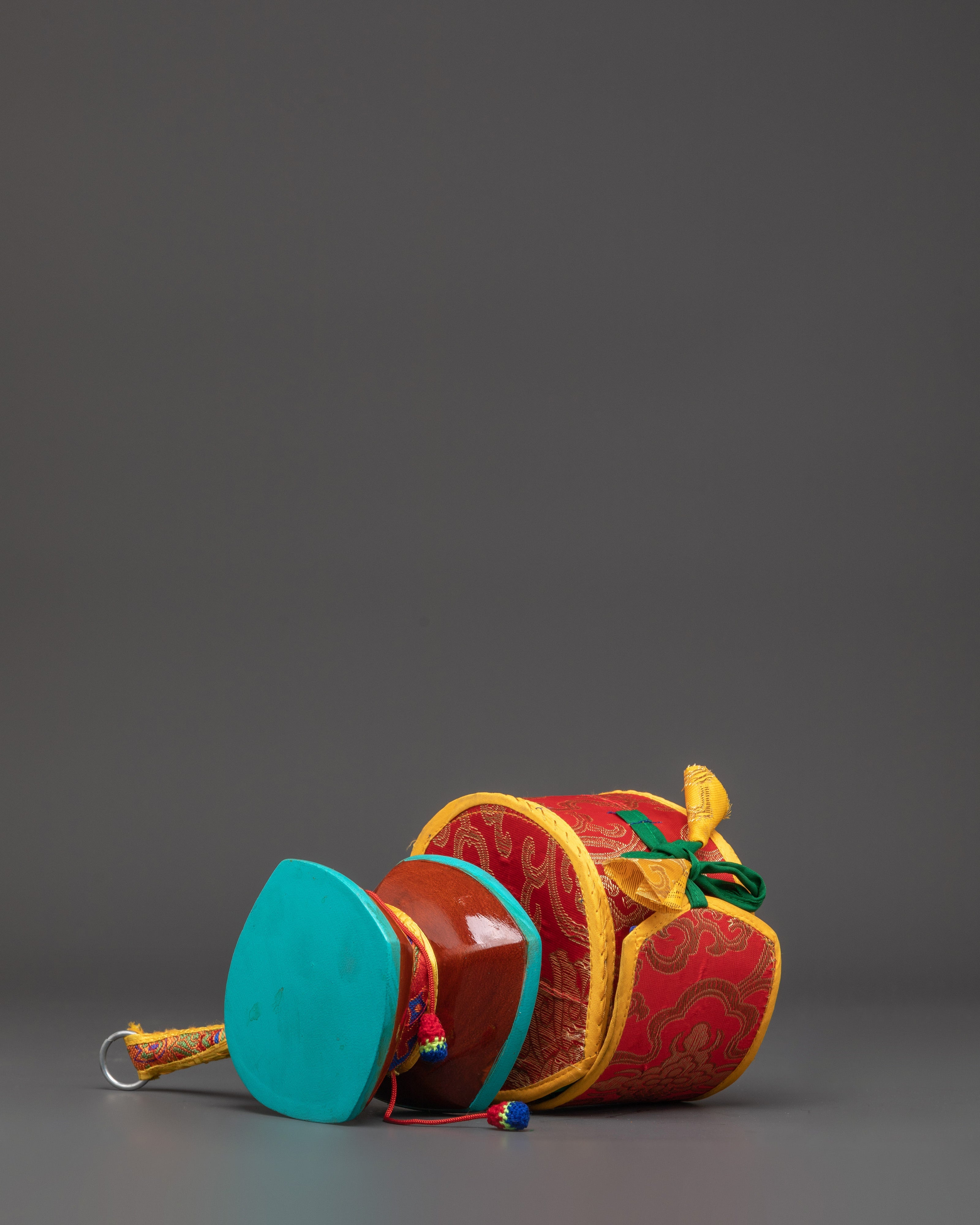 Handcrafted Wooden Damaru | Tibetan Ritual Damaru in ShangDhang Wood