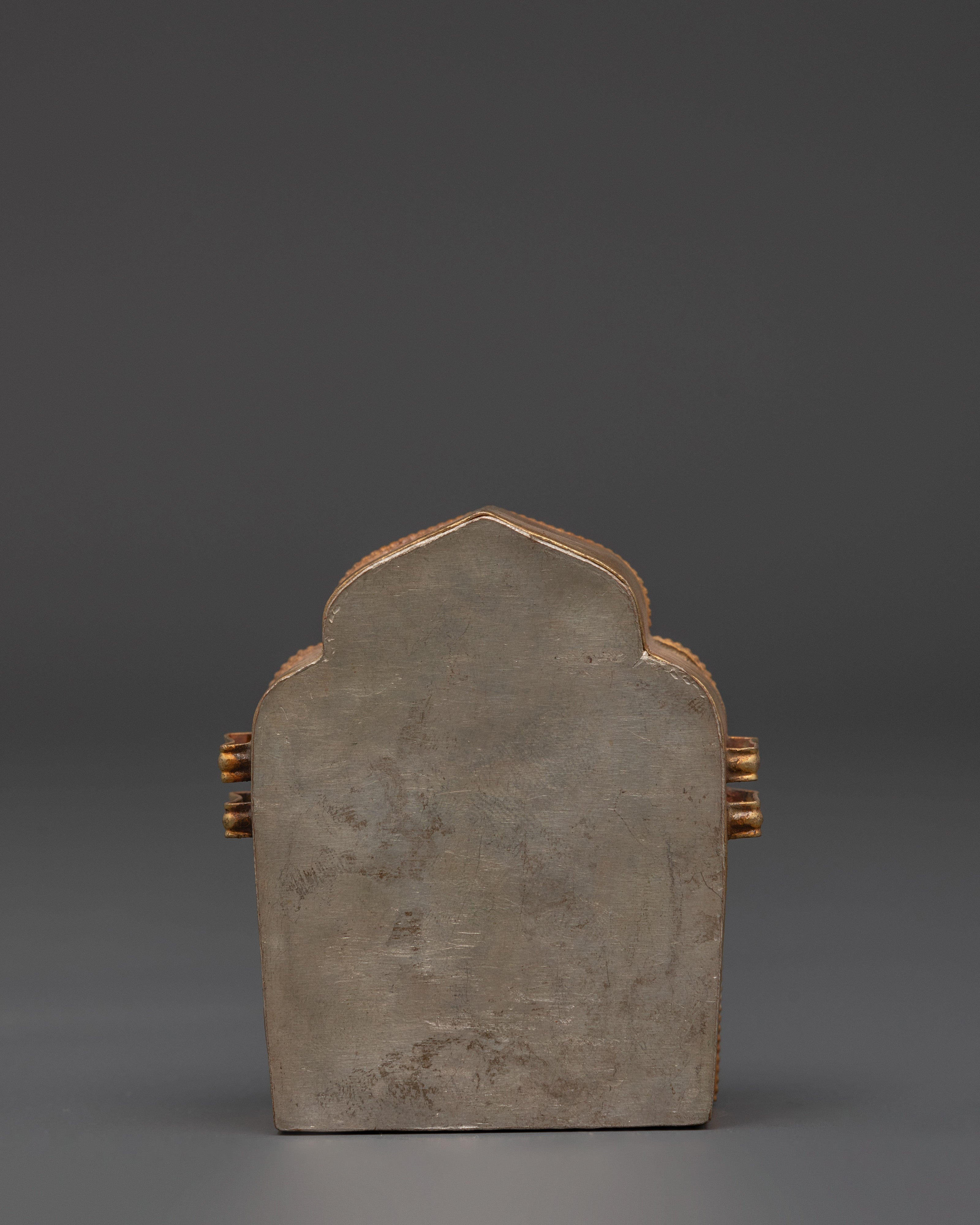 Handmade Spiritual Tibetan Ghau Box | Copper Gold Plated Ritual Box