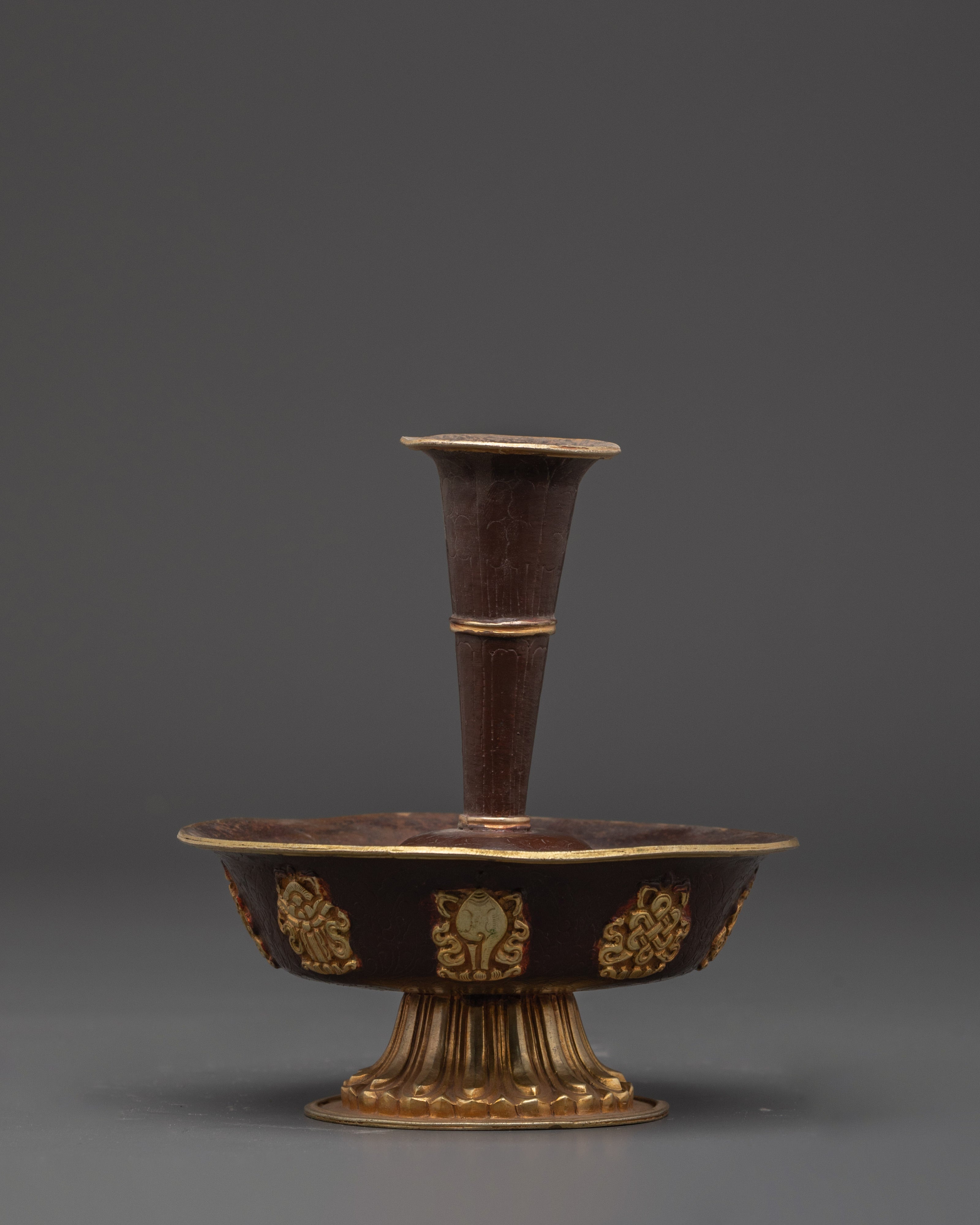 Handmade Buddhist Serkyem Set | Traditional Offering Vessel for Dharma Practices