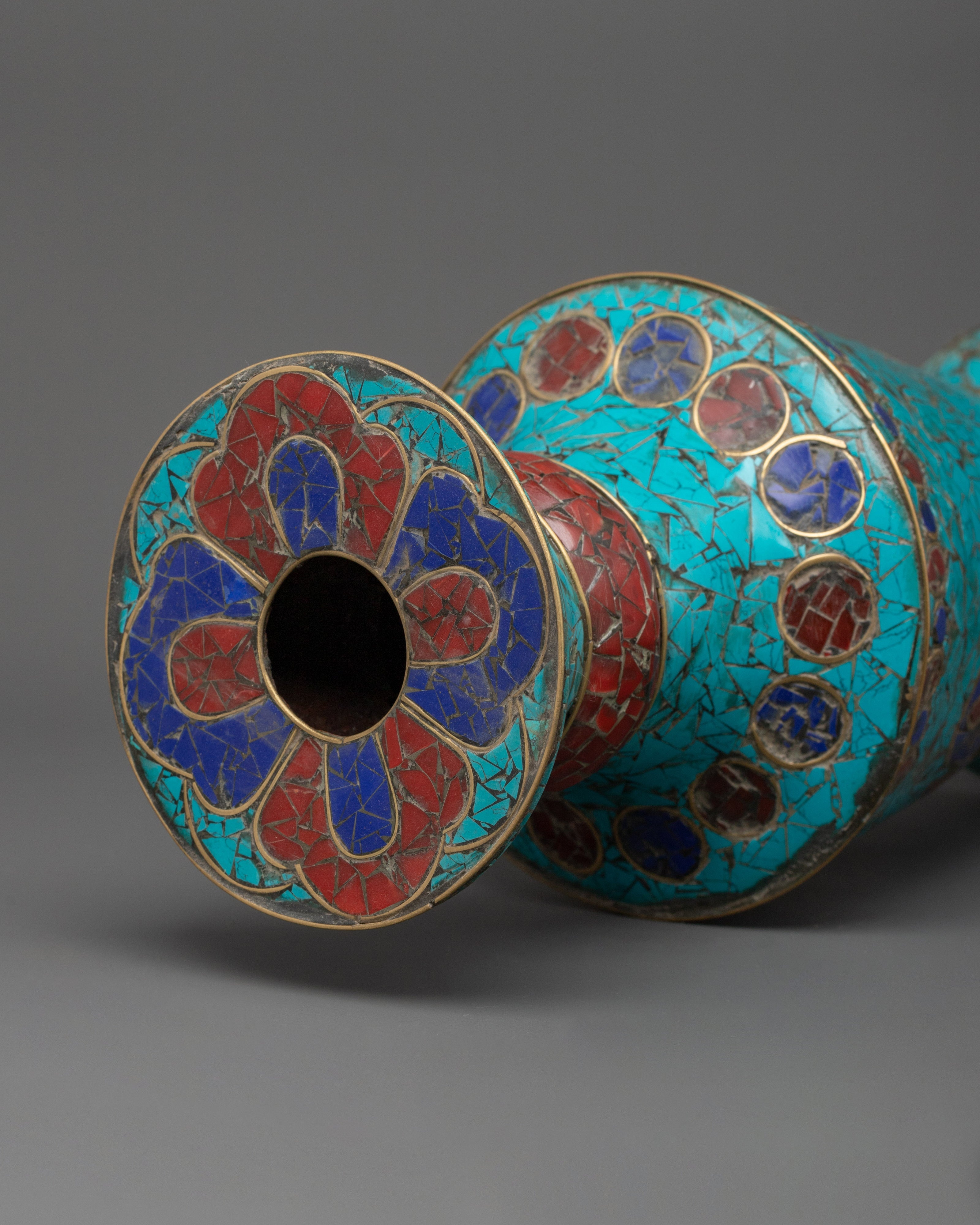 Turquoise Flower Vase | A Blend of Art