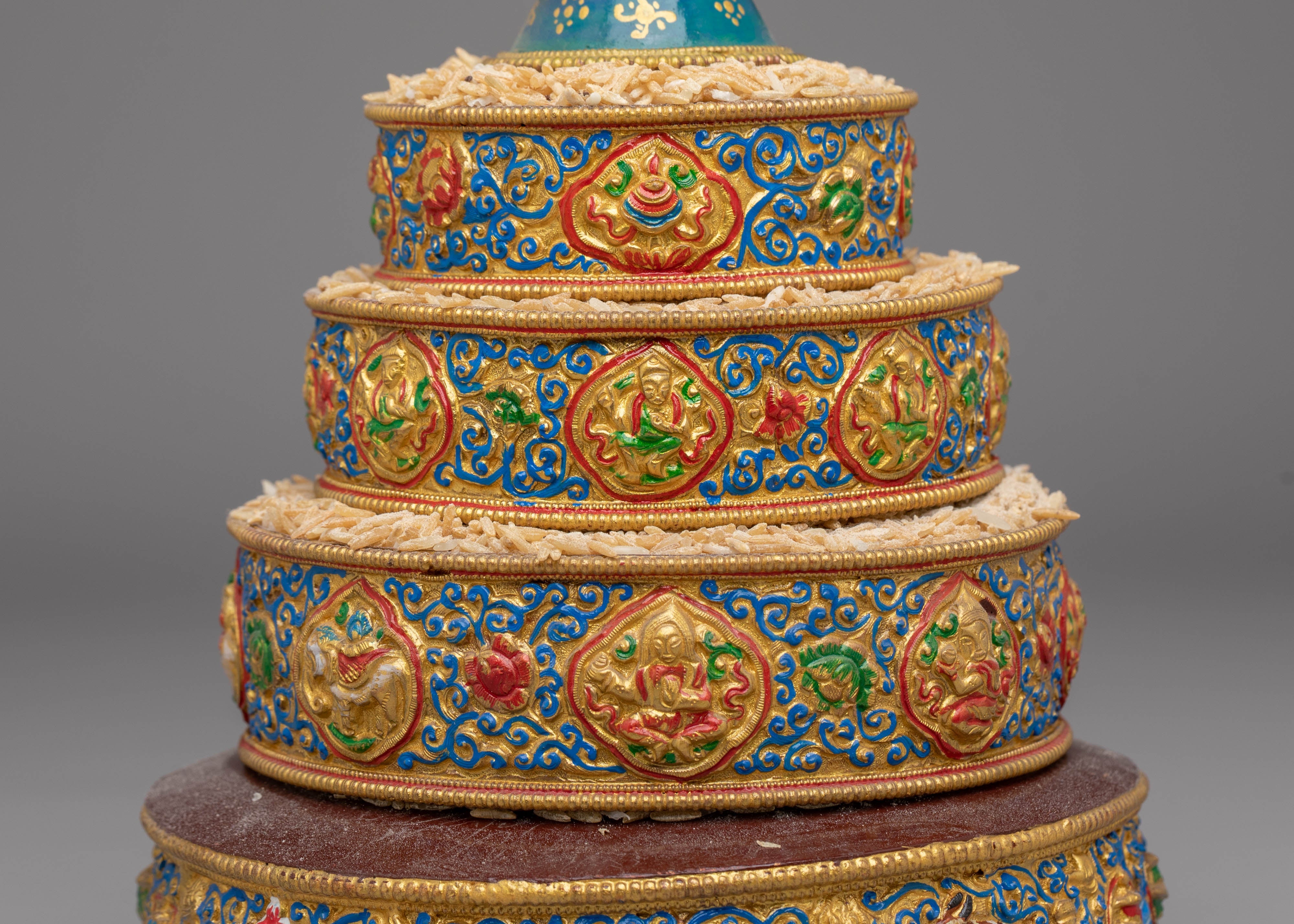 Handmade Tibetan Mandala Offering | Sacred Spiritual Decor for Meditation