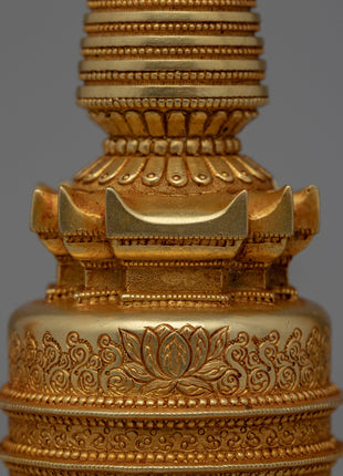 Handcrafted Buddhist Stupa Tibetan | Symbol of Spiritual Awakening and Peace